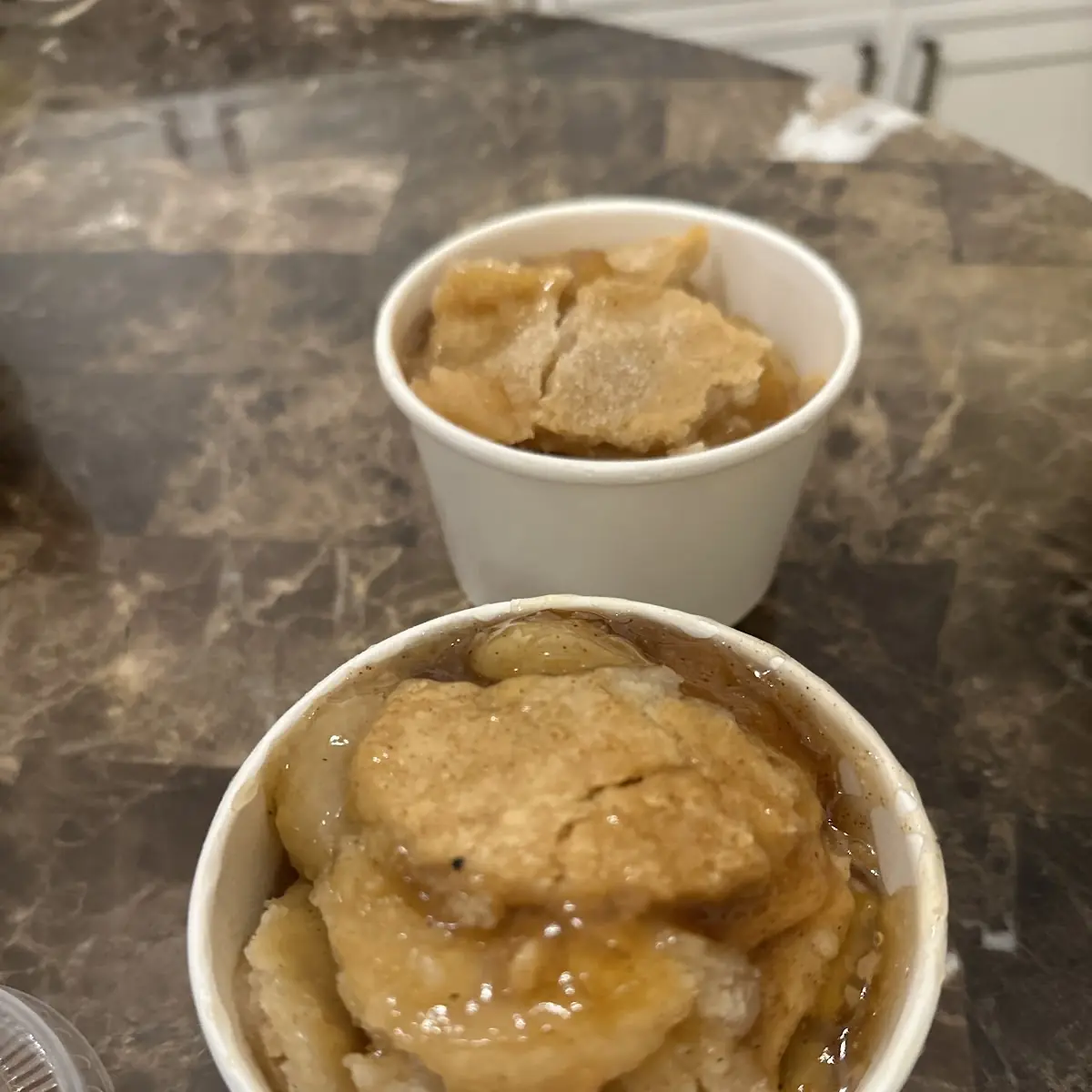 Peach Cobbler and Carmel Apple Cobbler