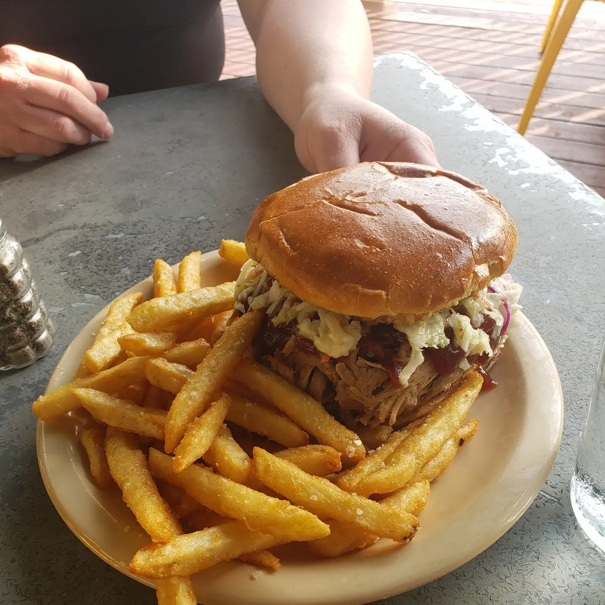 Pulled Pork Sandwich with Fries