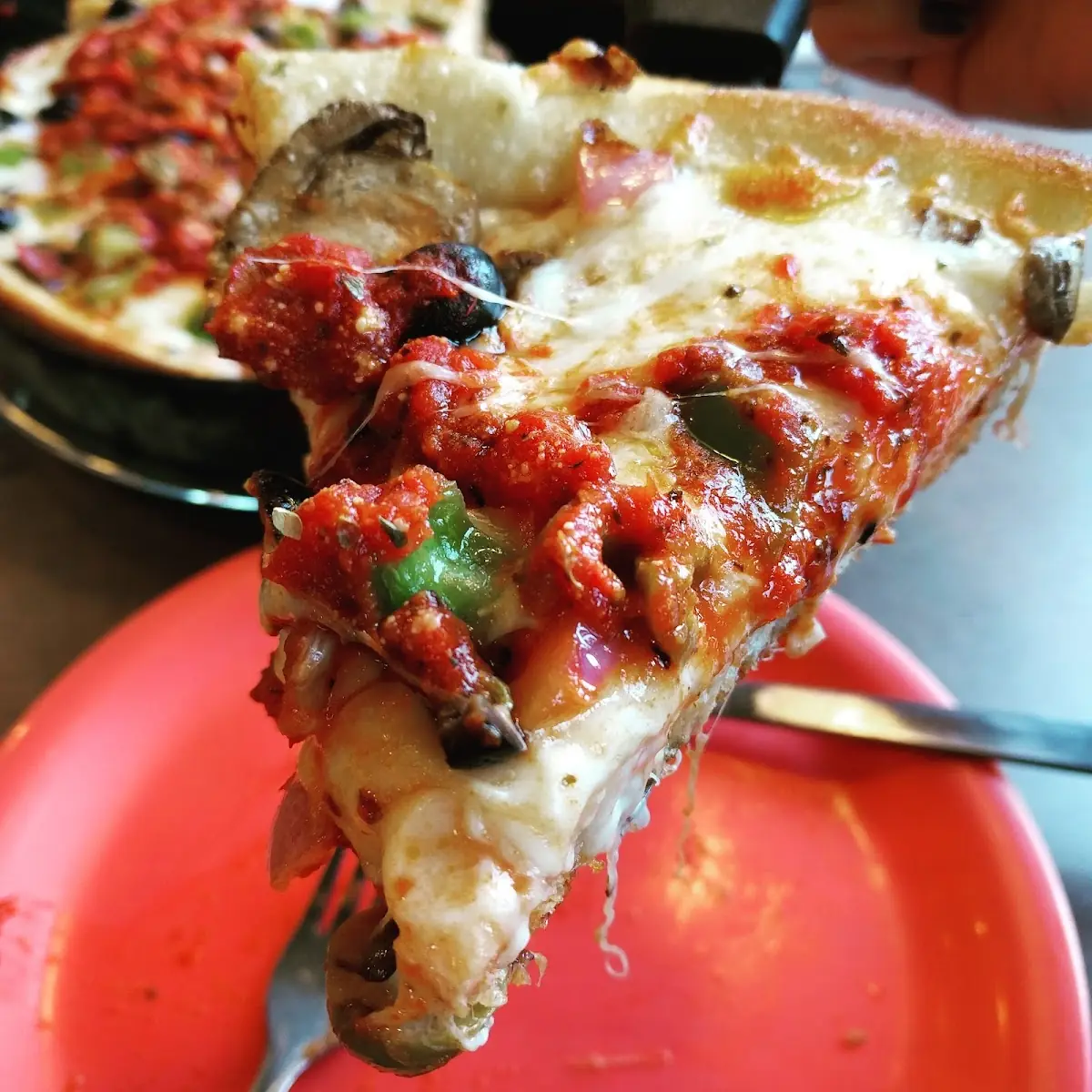 Veggie Pizza Deep Dish