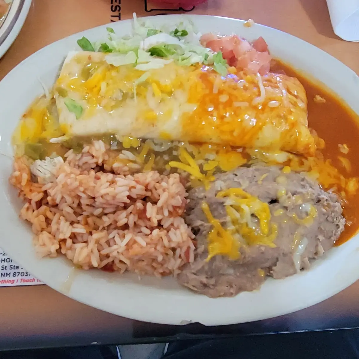 Thursday Special - Cheese Enchilada Plate