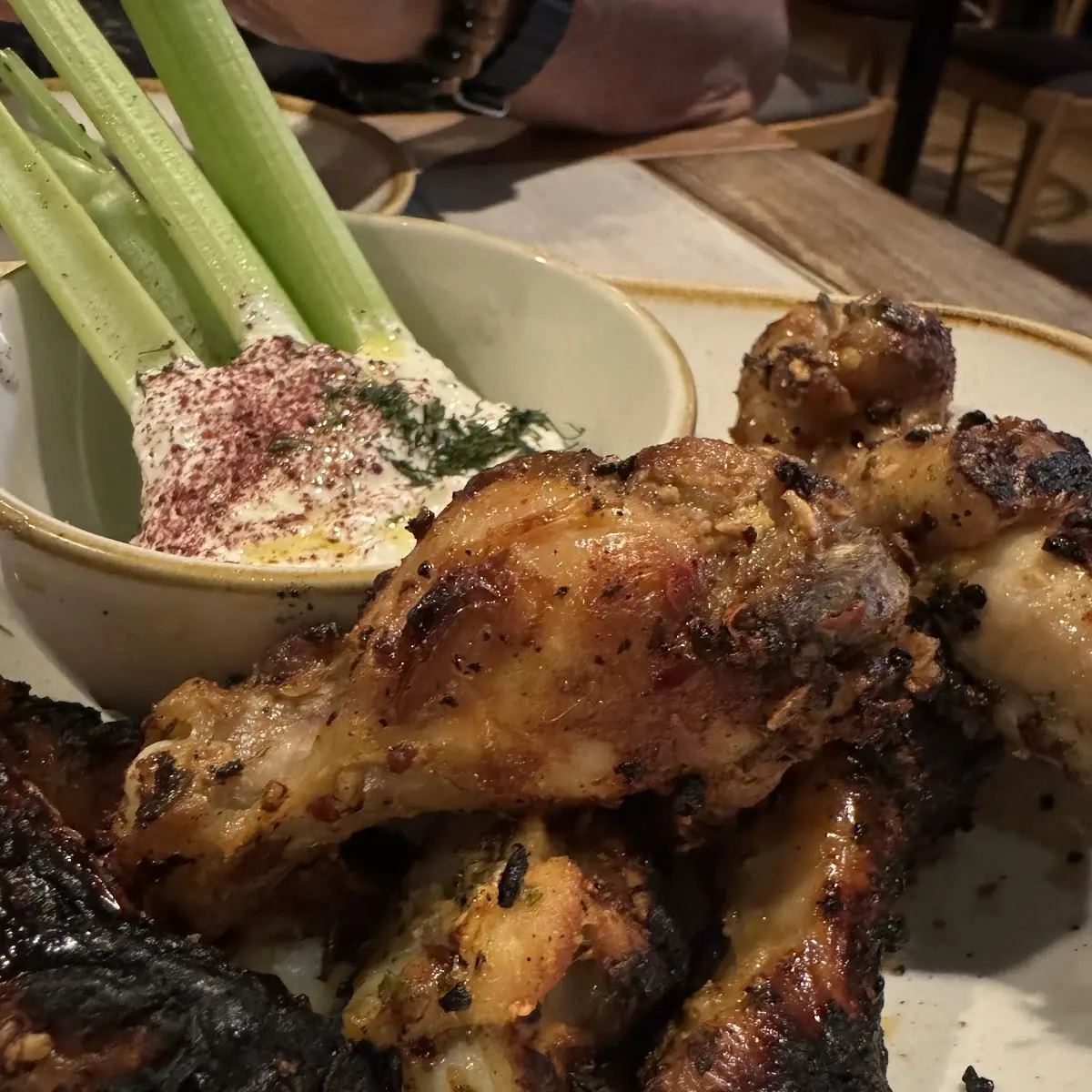 Roasted Chicken Wings with Dip