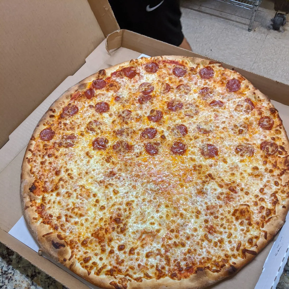 Half Pepperoni Half Cheese Pizza