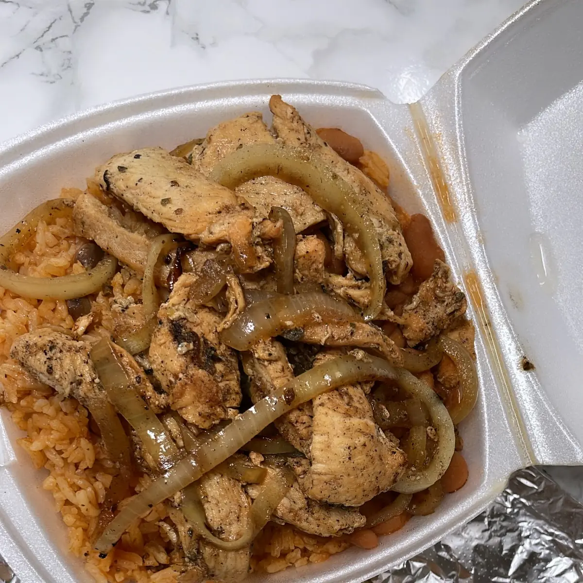 Grilled Chicken with Rice and Beans