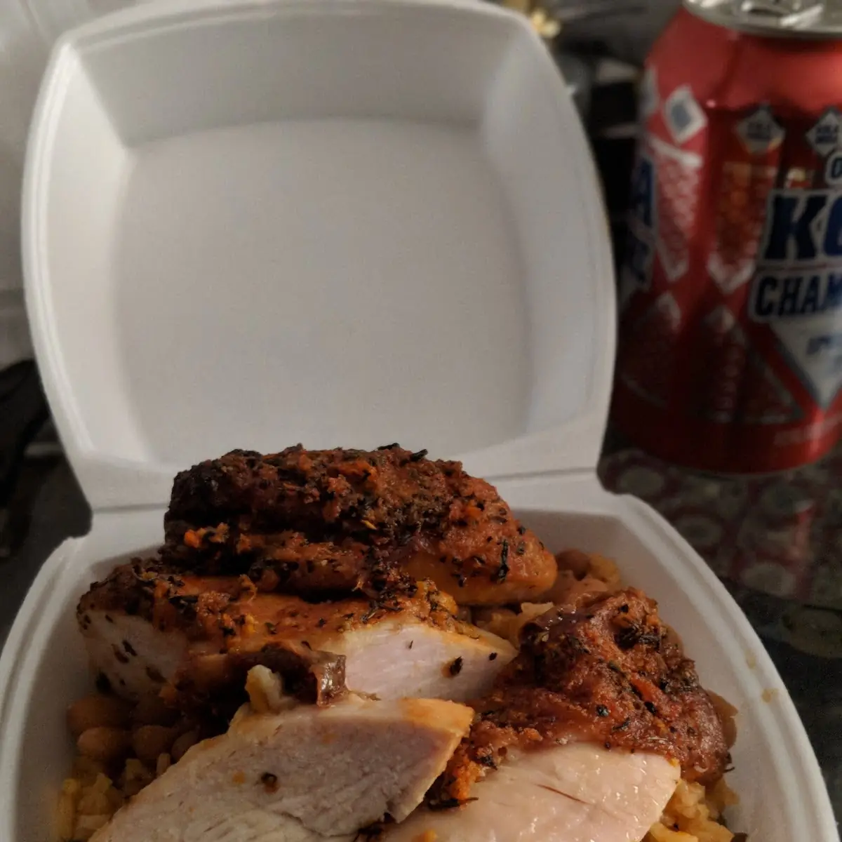 Roasted Chicken and Rice and Beans