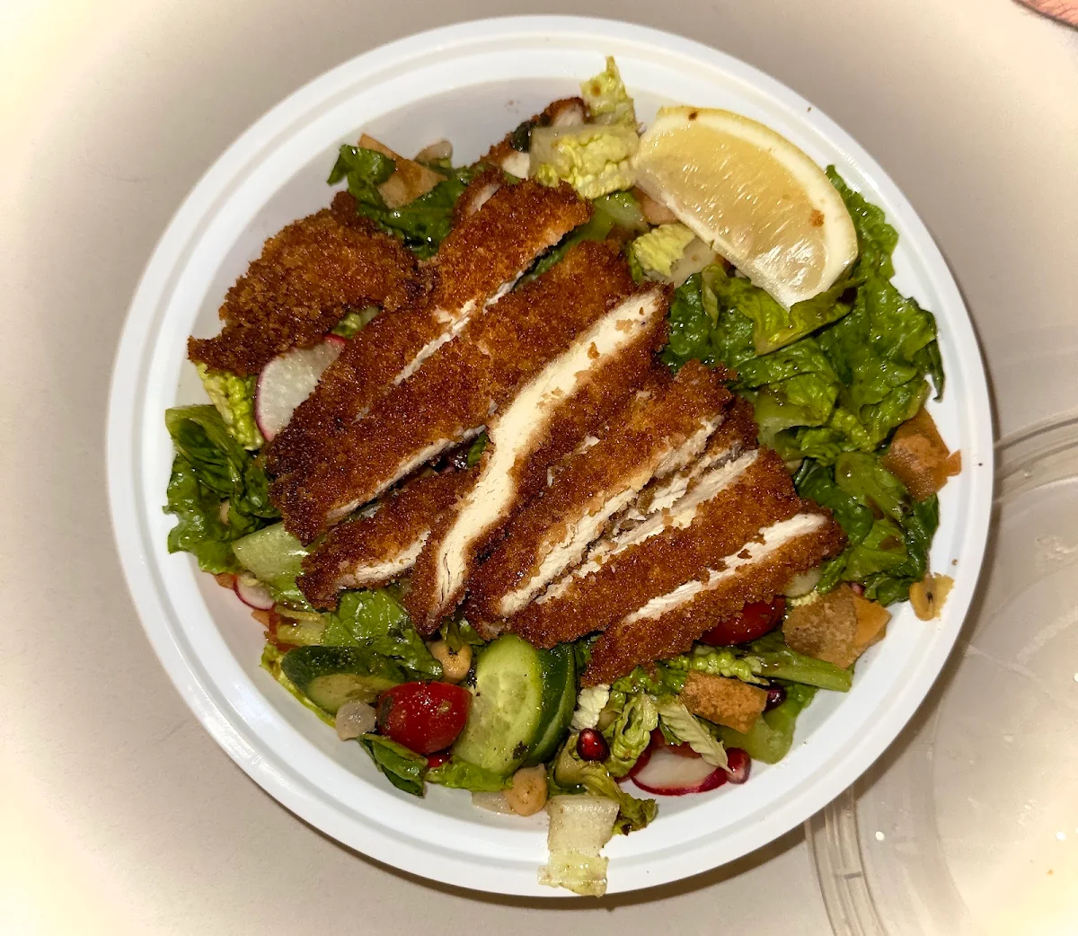 Salad with Chicken Schnitzel
