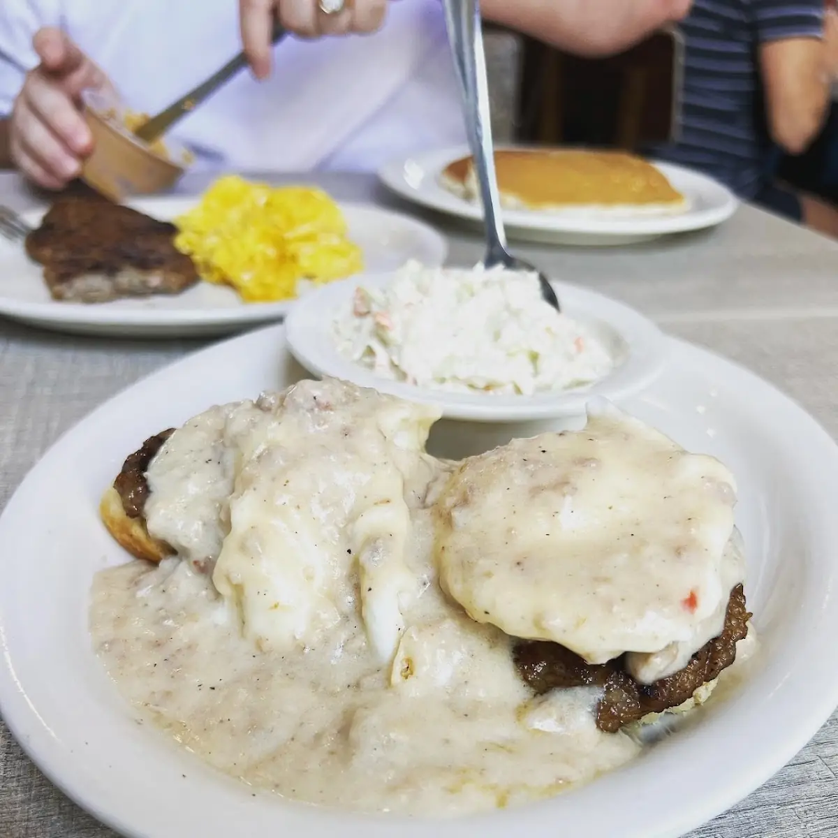 Sausage Gravy over Biscuits
