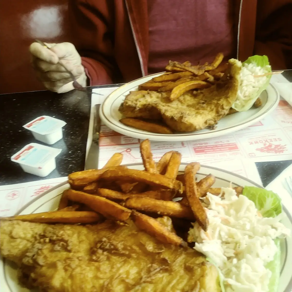 Fish and Chips with Sweet Potato Fries