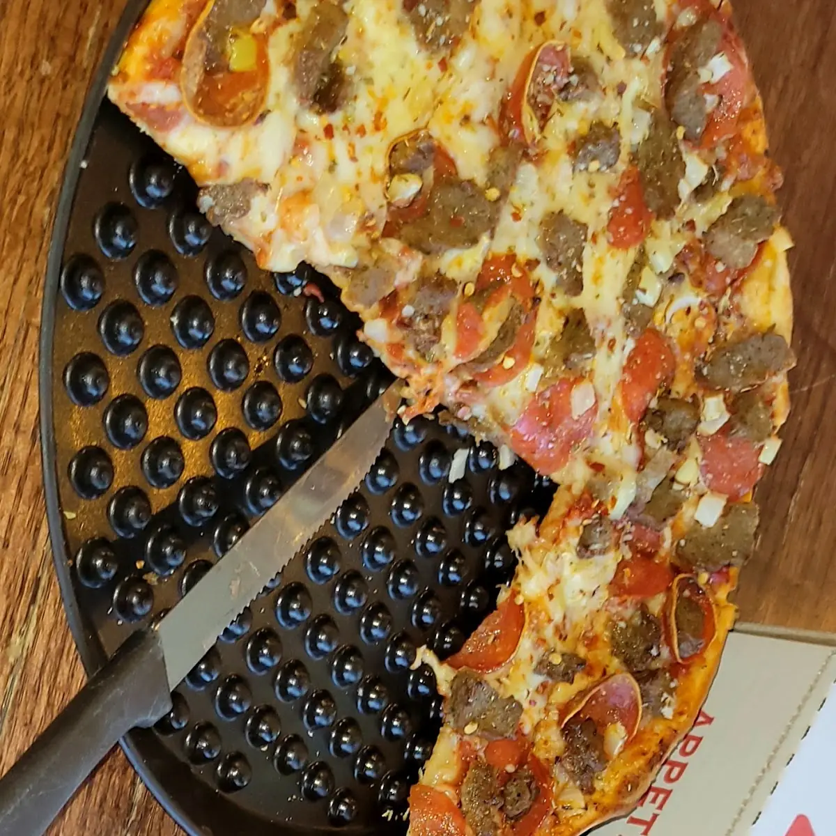 Meatball Pizza & Deep Fried Mushrooms