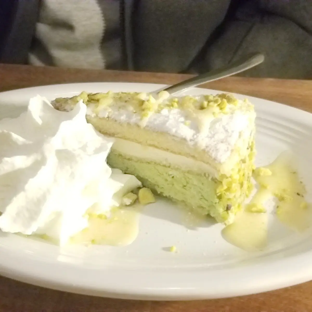 Pistachio Cake Slice