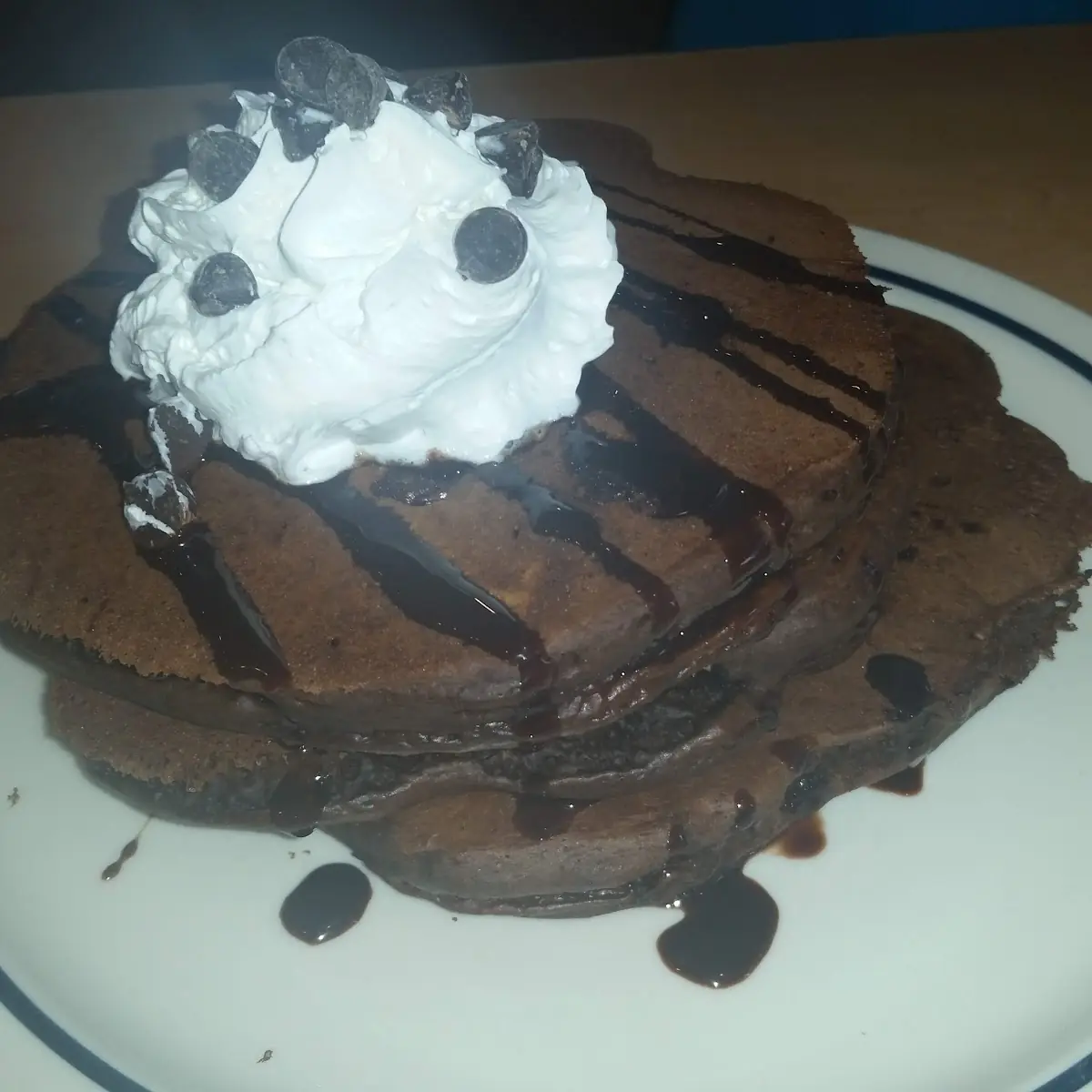 Belgian Dark Chocolate Mousse Pancakes