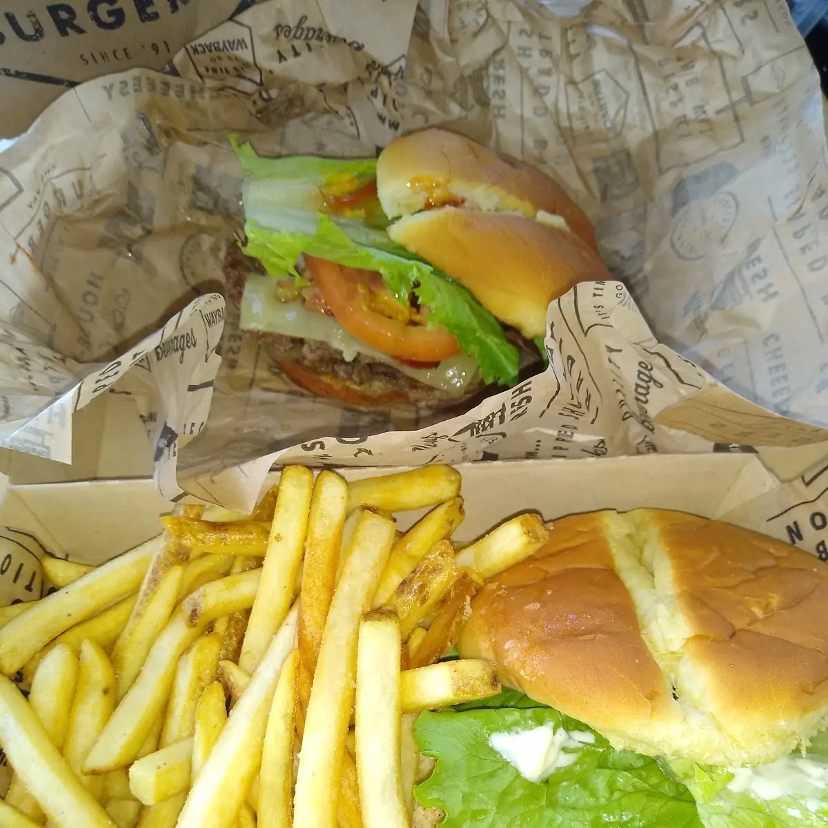 Chicken Sandwich and Cheeseburger