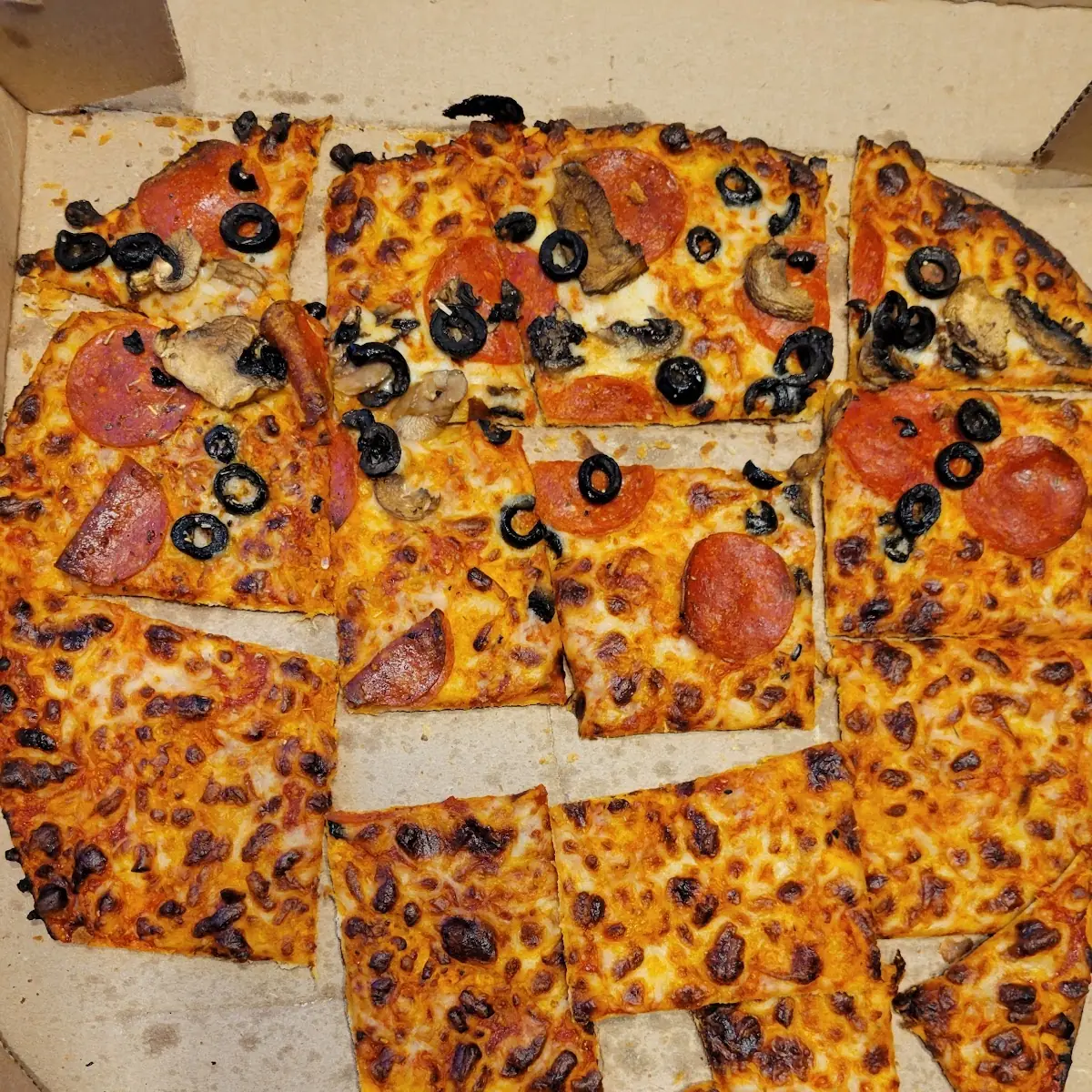 Thin Crust Cheese Pizza Burnt
