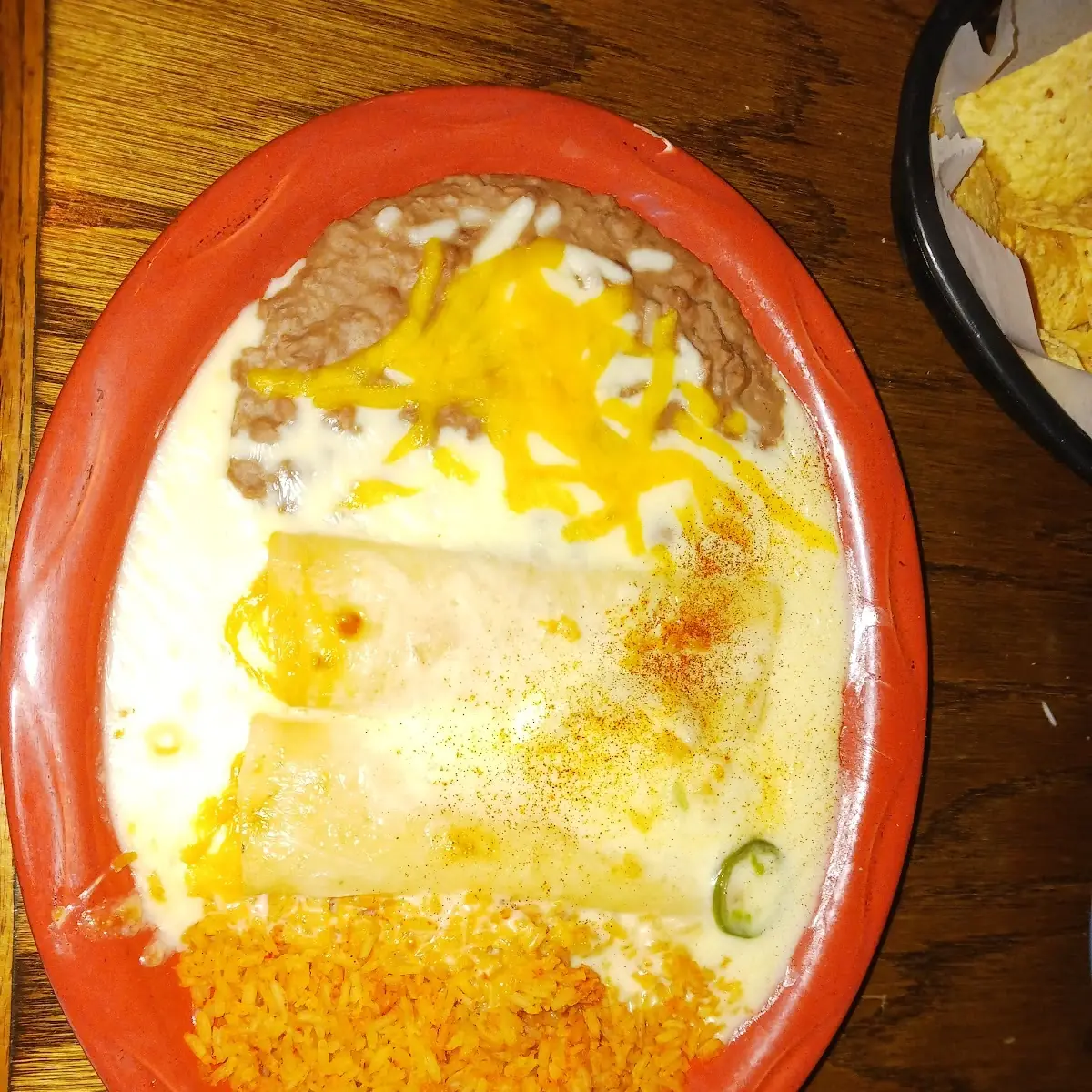 Cheese Enchiladas with Queso Sauce