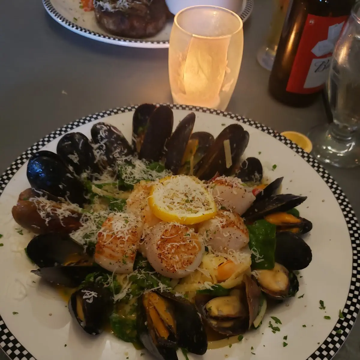 Mussels Scallops Giant Shrimp Pasta