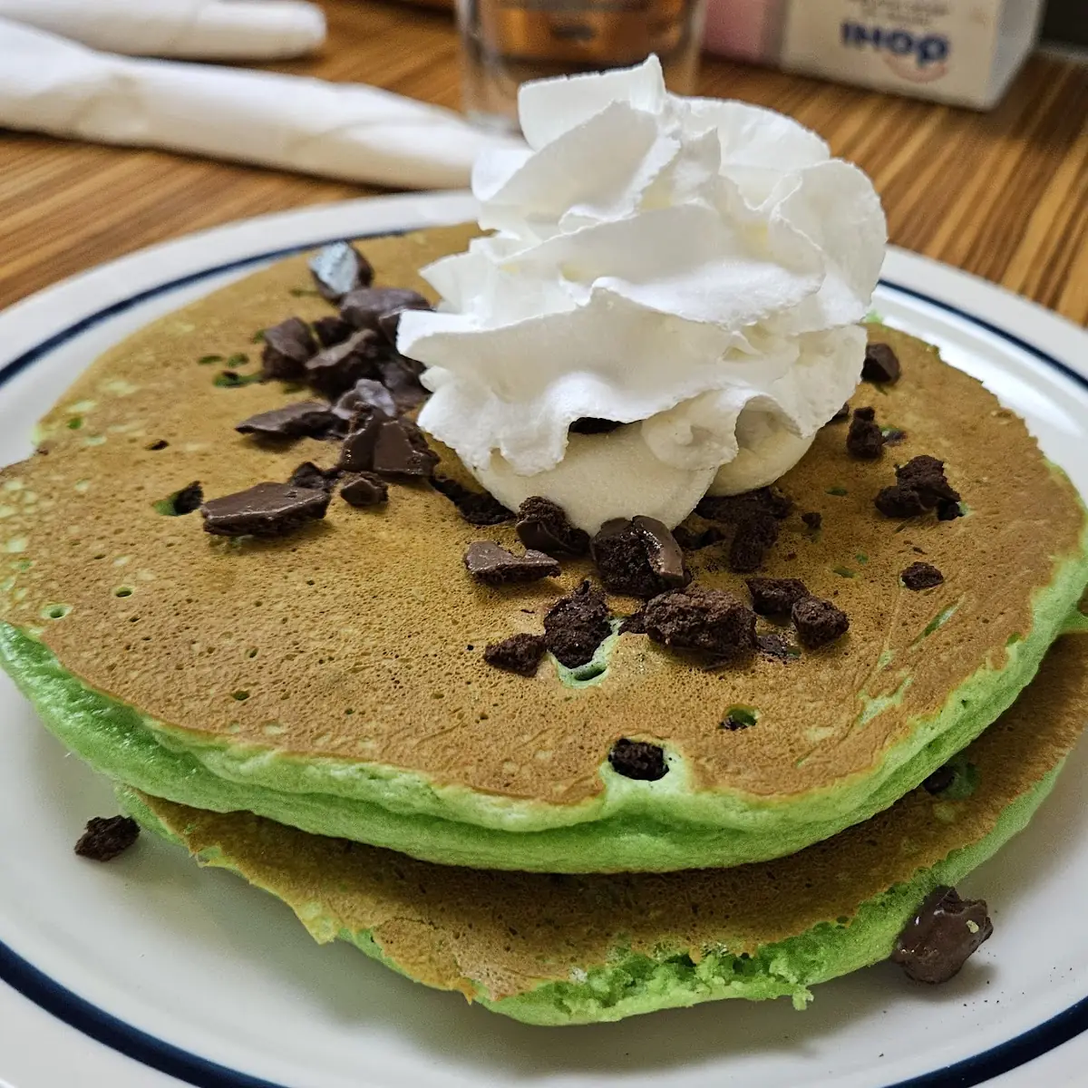 GS Thin Mint Pancakes