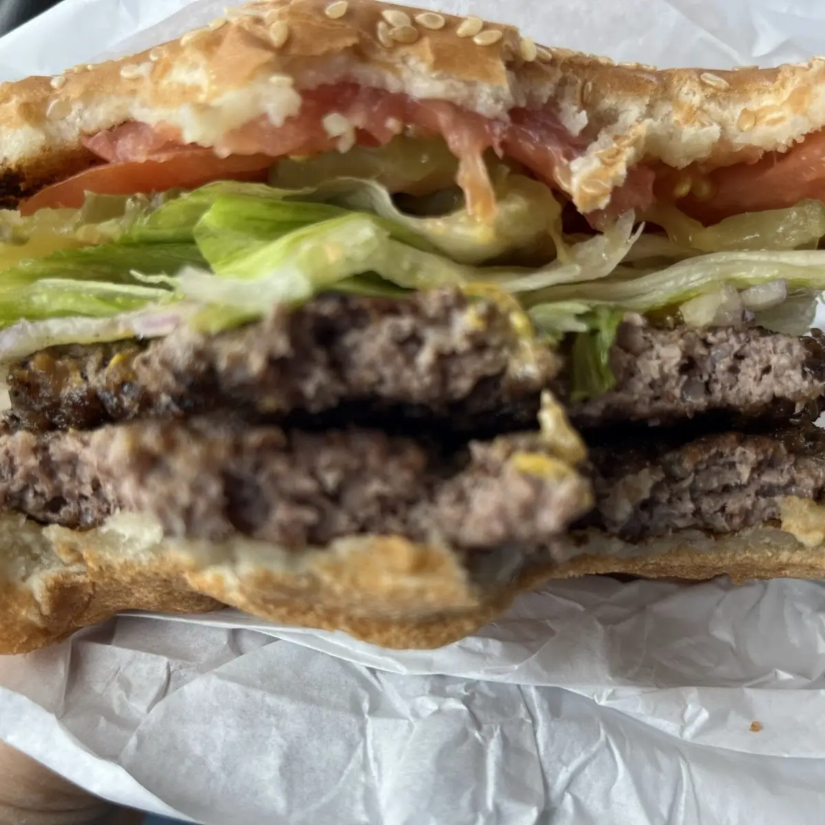 Regular Double Hamburger with Pickles