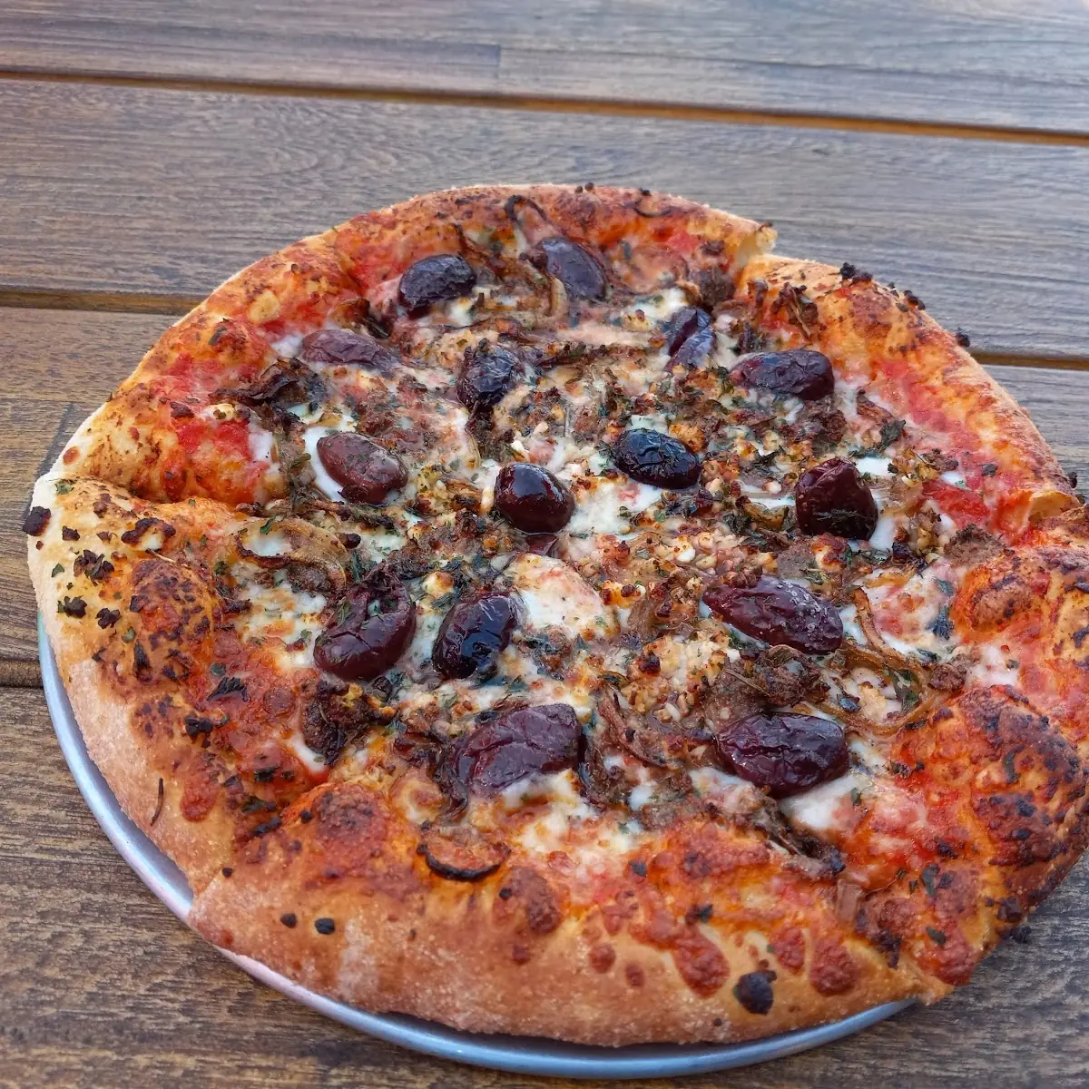 Lamb Rosemary and Olive Pizza