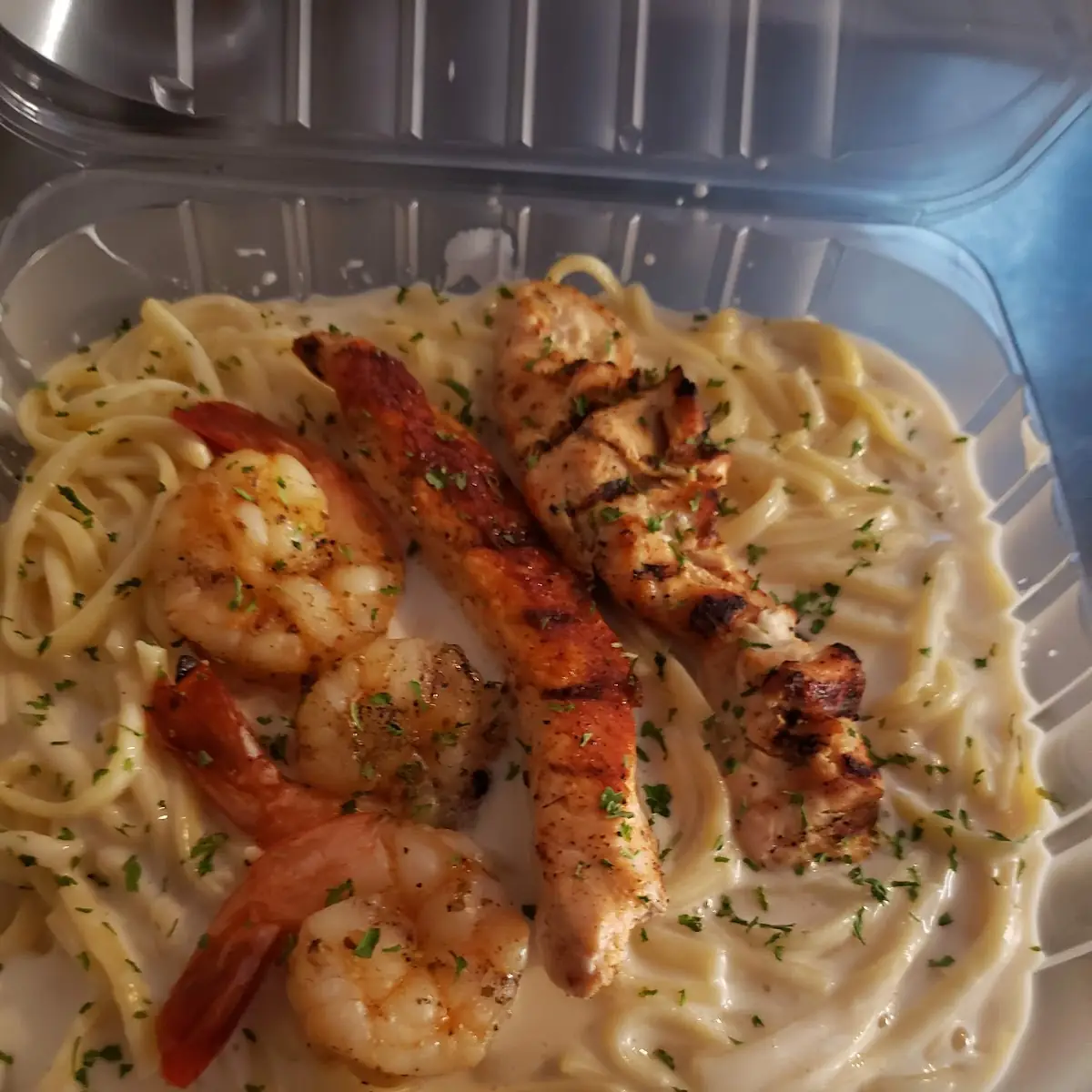 Shrimp & Chicken Alfredo