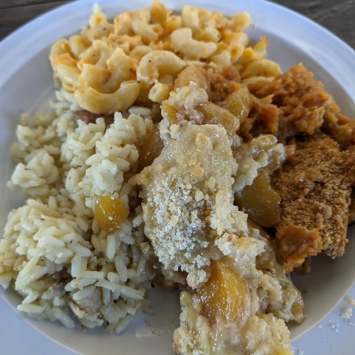 Mac and Cheese Peach Cobbler