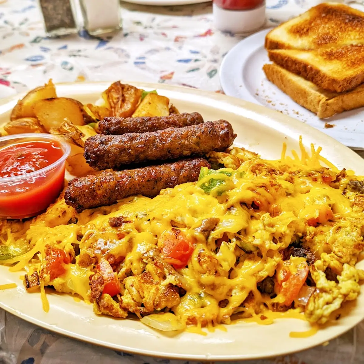 Bacon or Sausage & Cheese Omelet