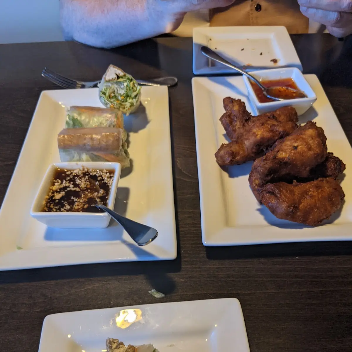 Spring Roll and Chicken Wings