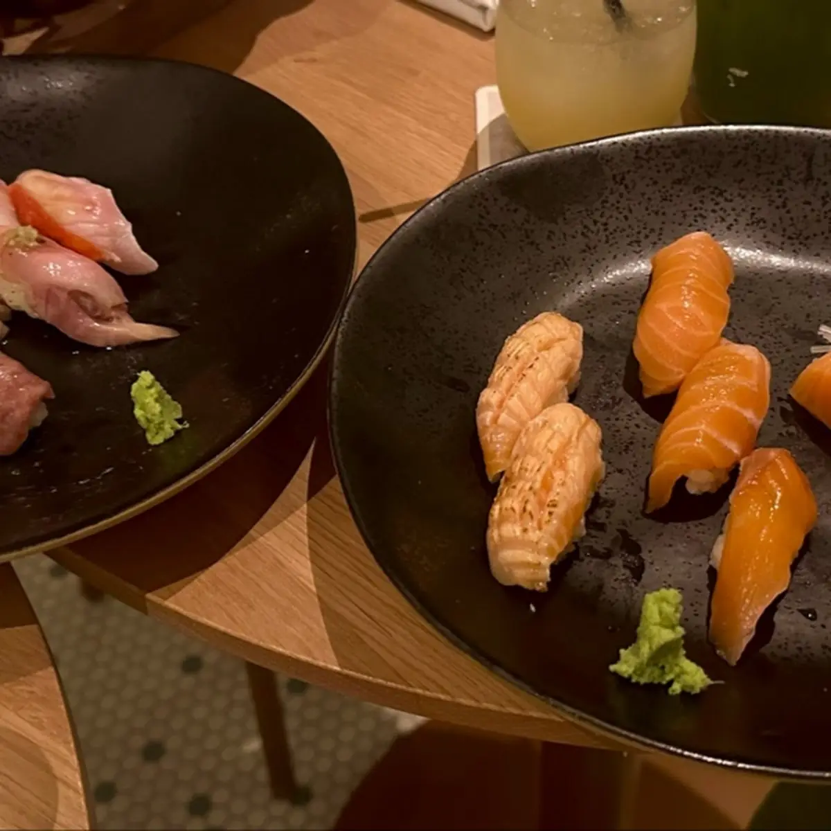Tuna and Salmon Nigiri