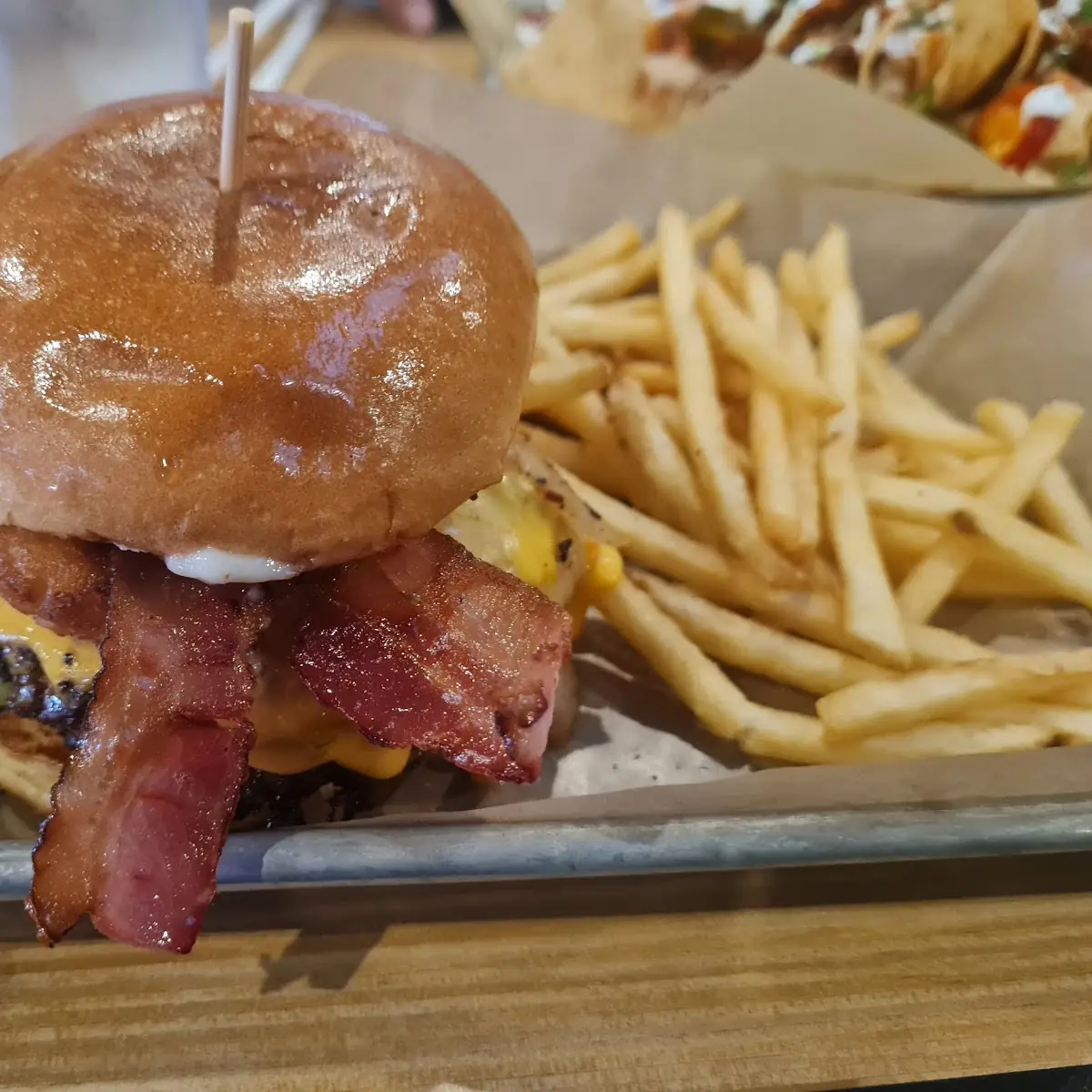 Cheese Curd Bacon Burger