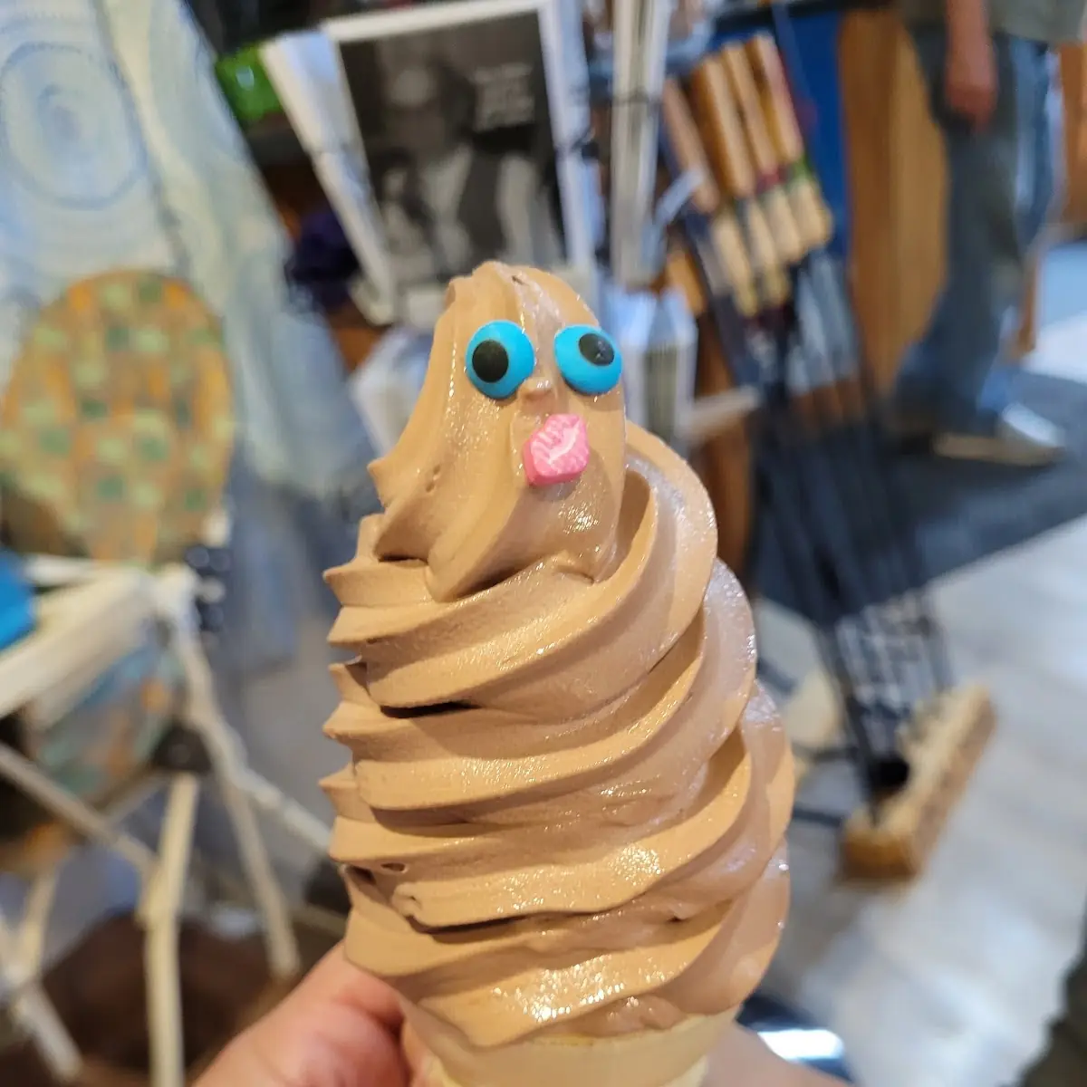Chocolate Soft Serve Cone