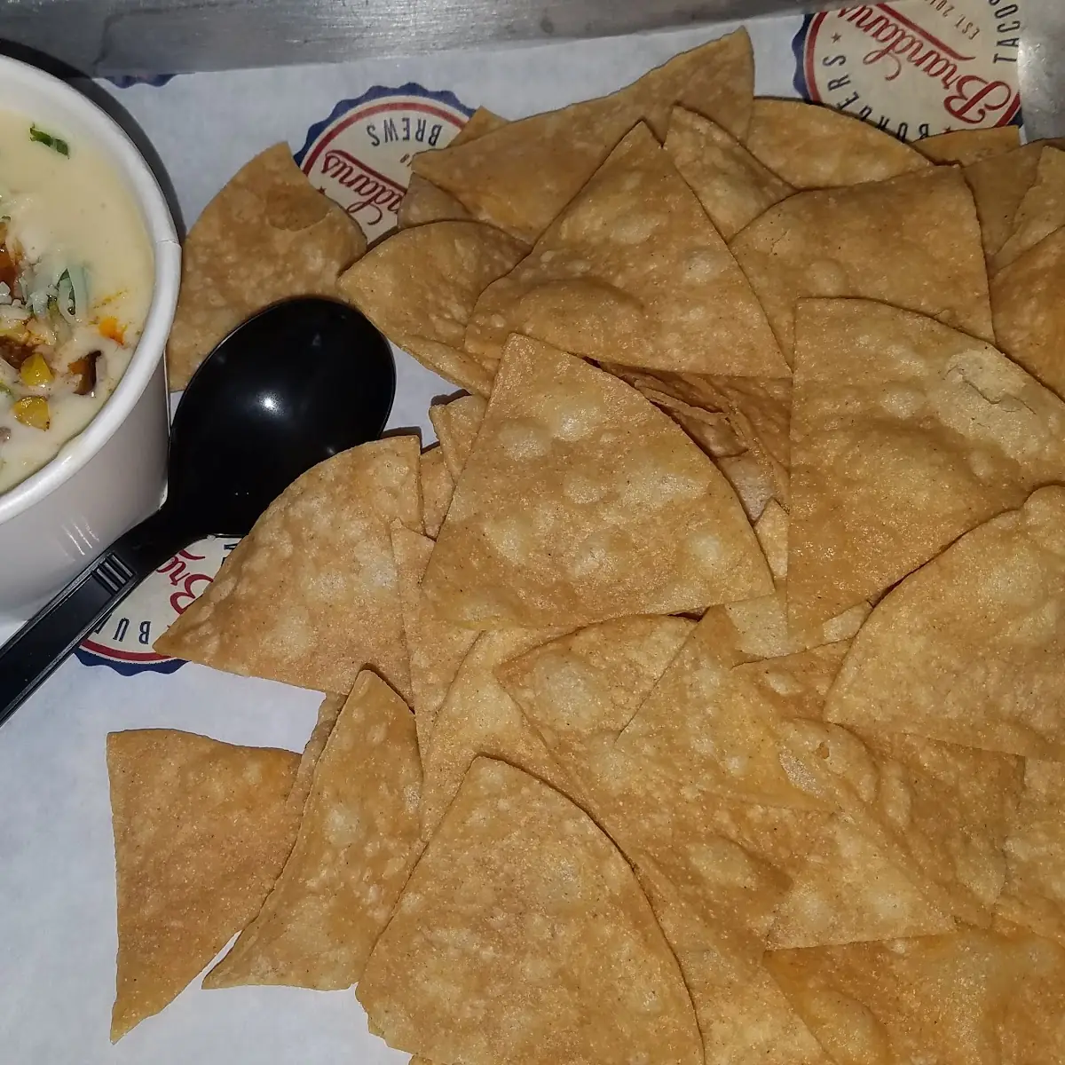 Chips and Queso Blanco with Picadillo