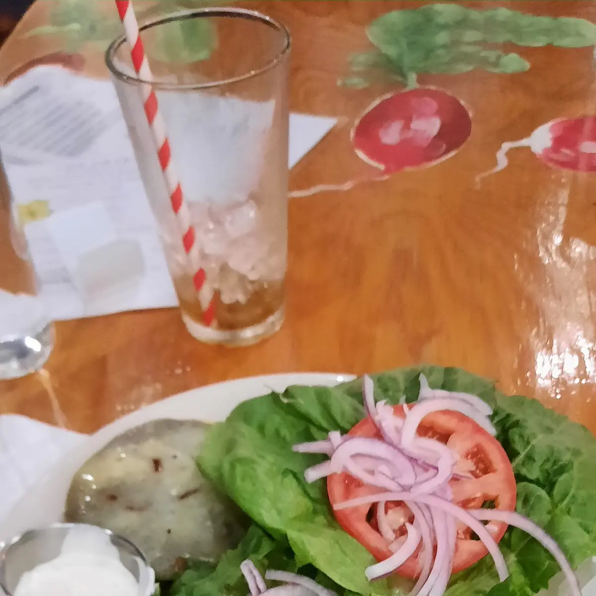 Cheeseburger and Salad