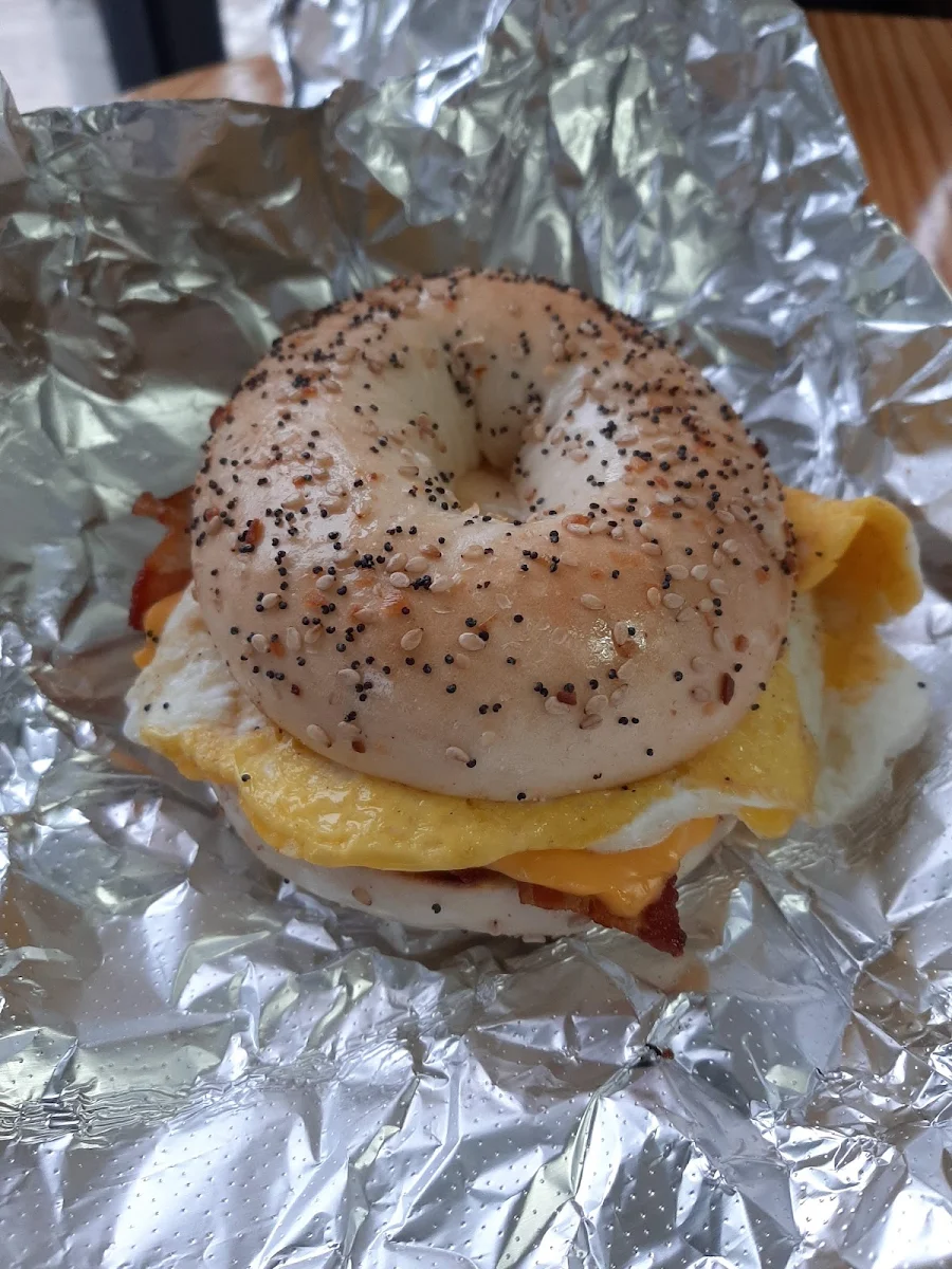 Bacon Egg and Cheese Everything Bagel