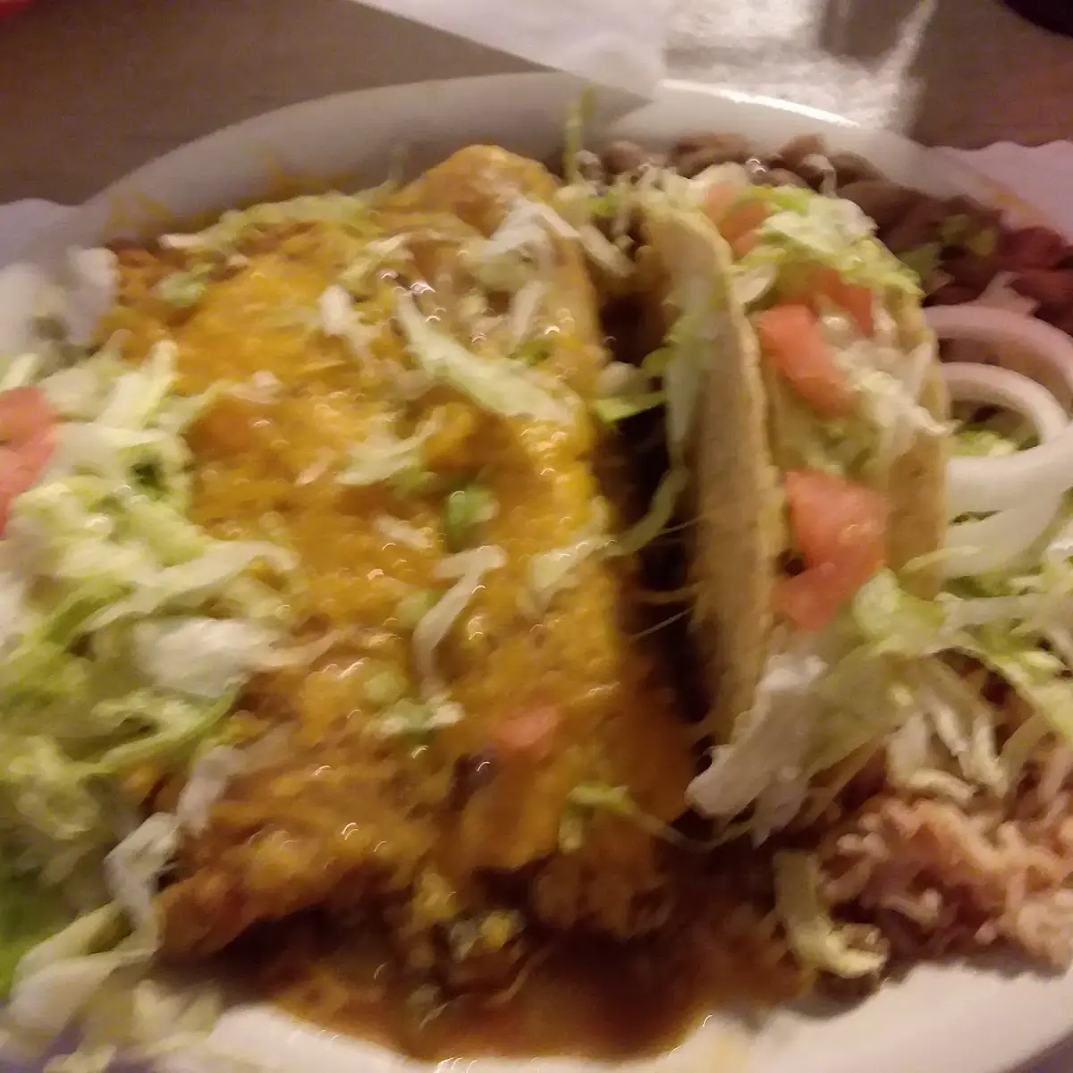 Beef Taco & Enchilada