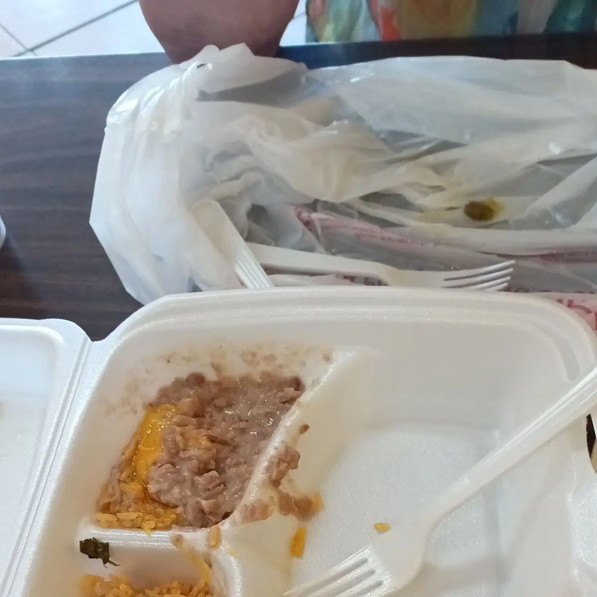 Beef Burrito with Rice and Beans