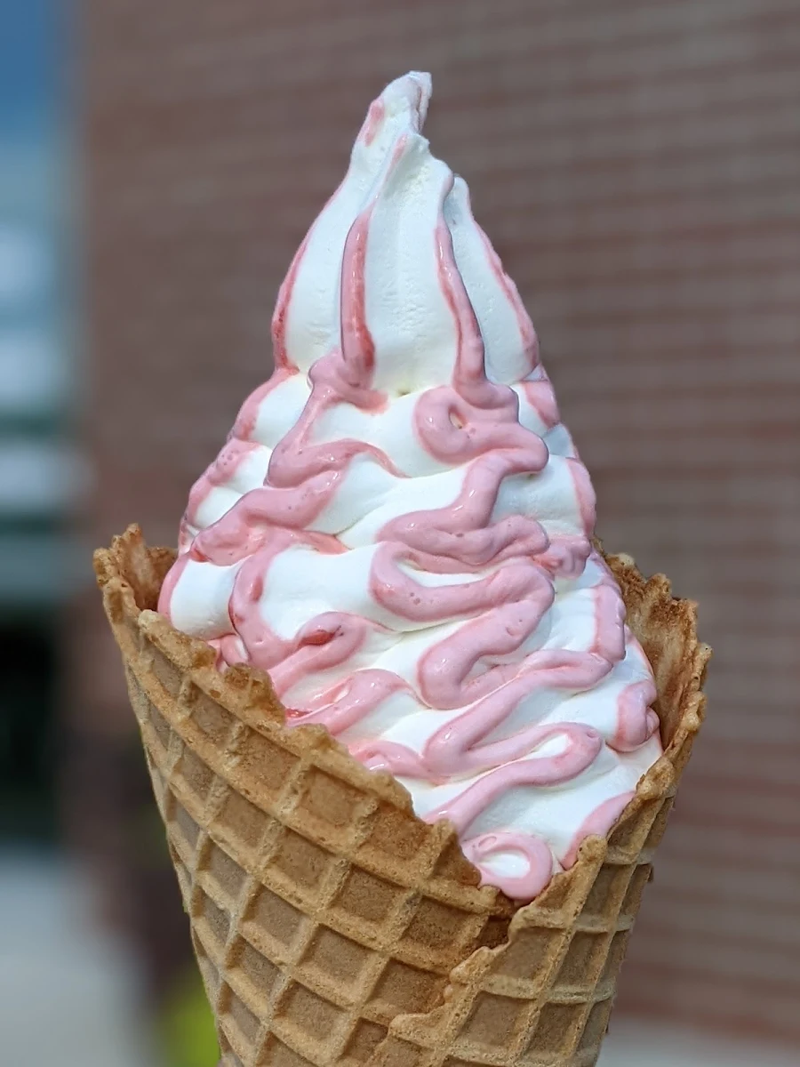 Raspberry Waffle Cone