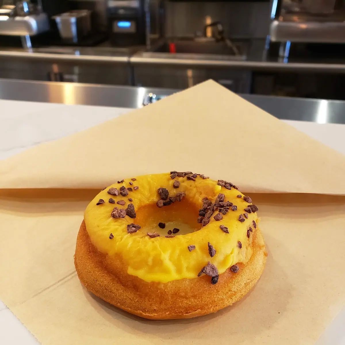 Passionfruit Mochi Donut