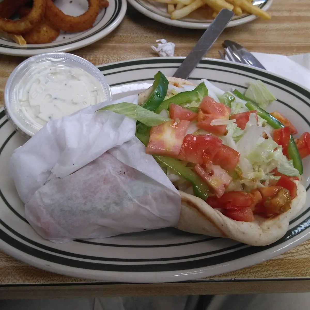 Beef Gyro Sandwich with Fries
