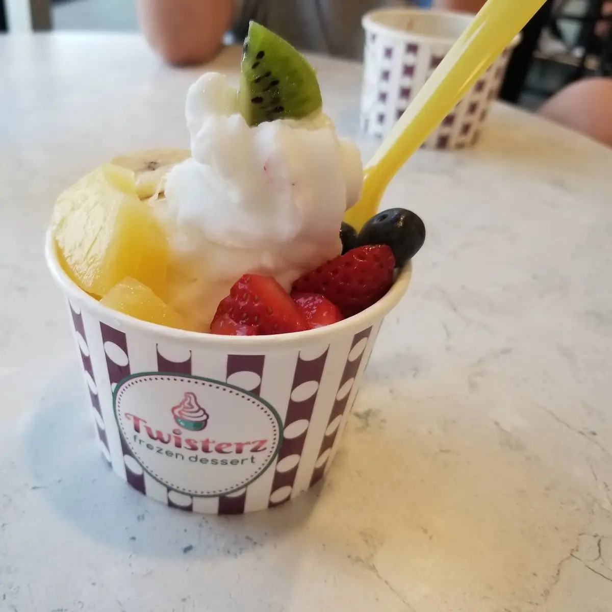 Coconut Milk Ice Cream with Fresh Fruit