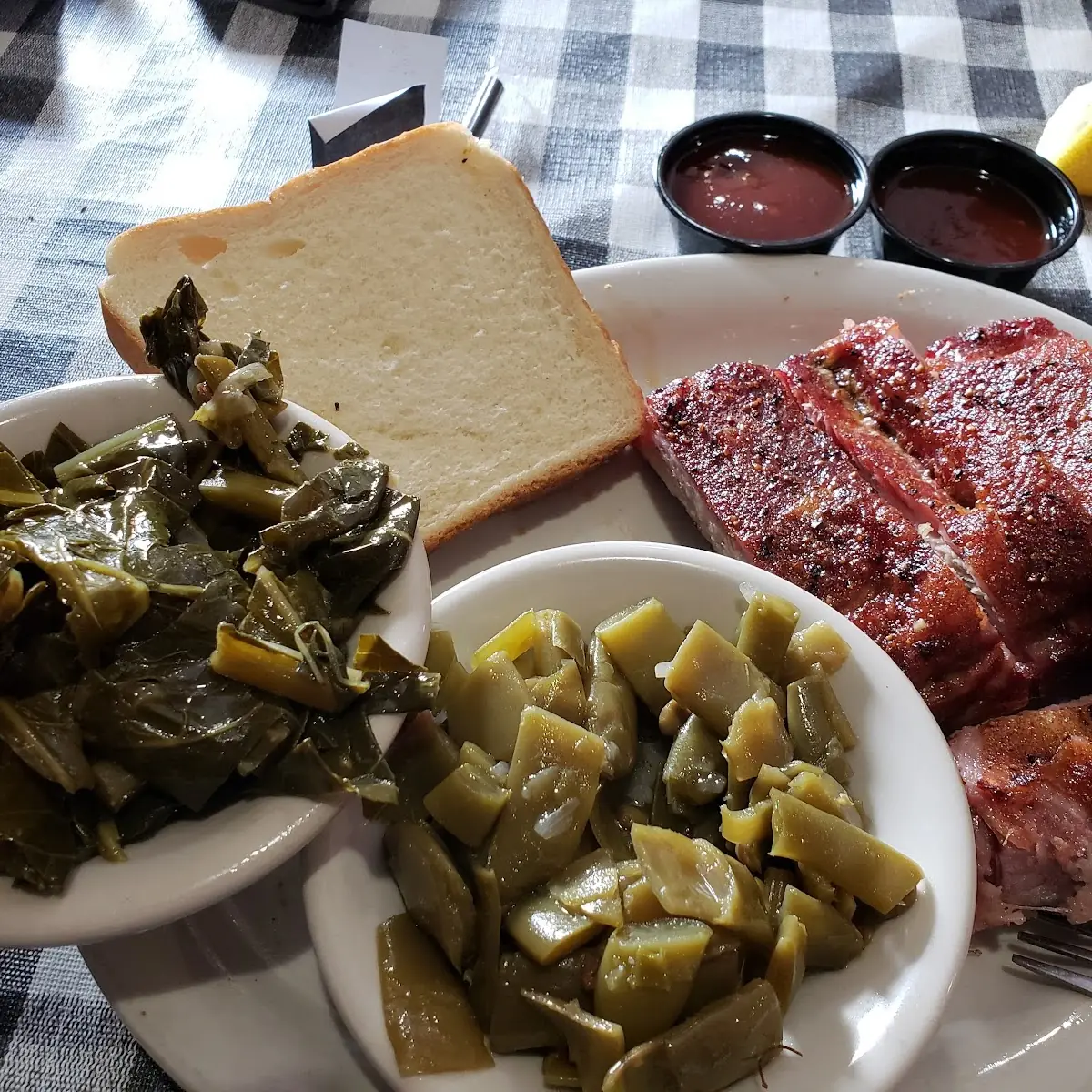 Ribs and Collard Greens