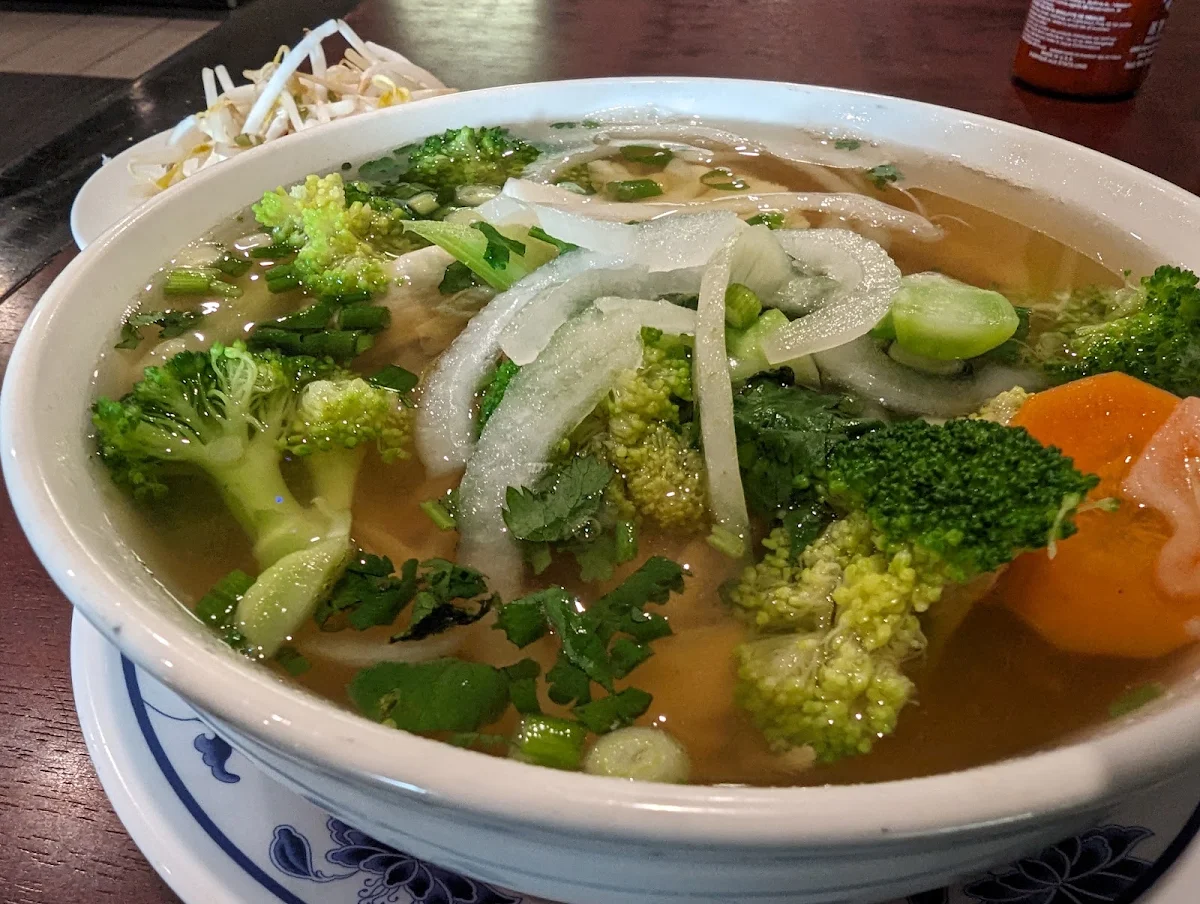 Chicken Noodle Soup with Veggies, Pho Thuy Duong Restaurant