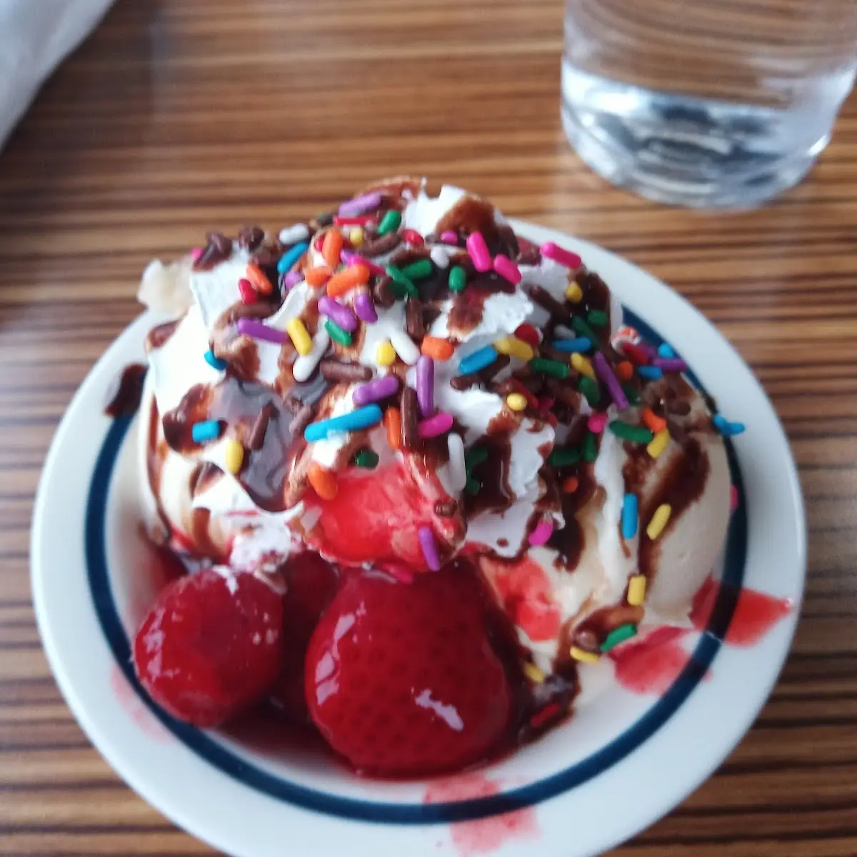 Vanilla Ice Cream with Whipped Cream