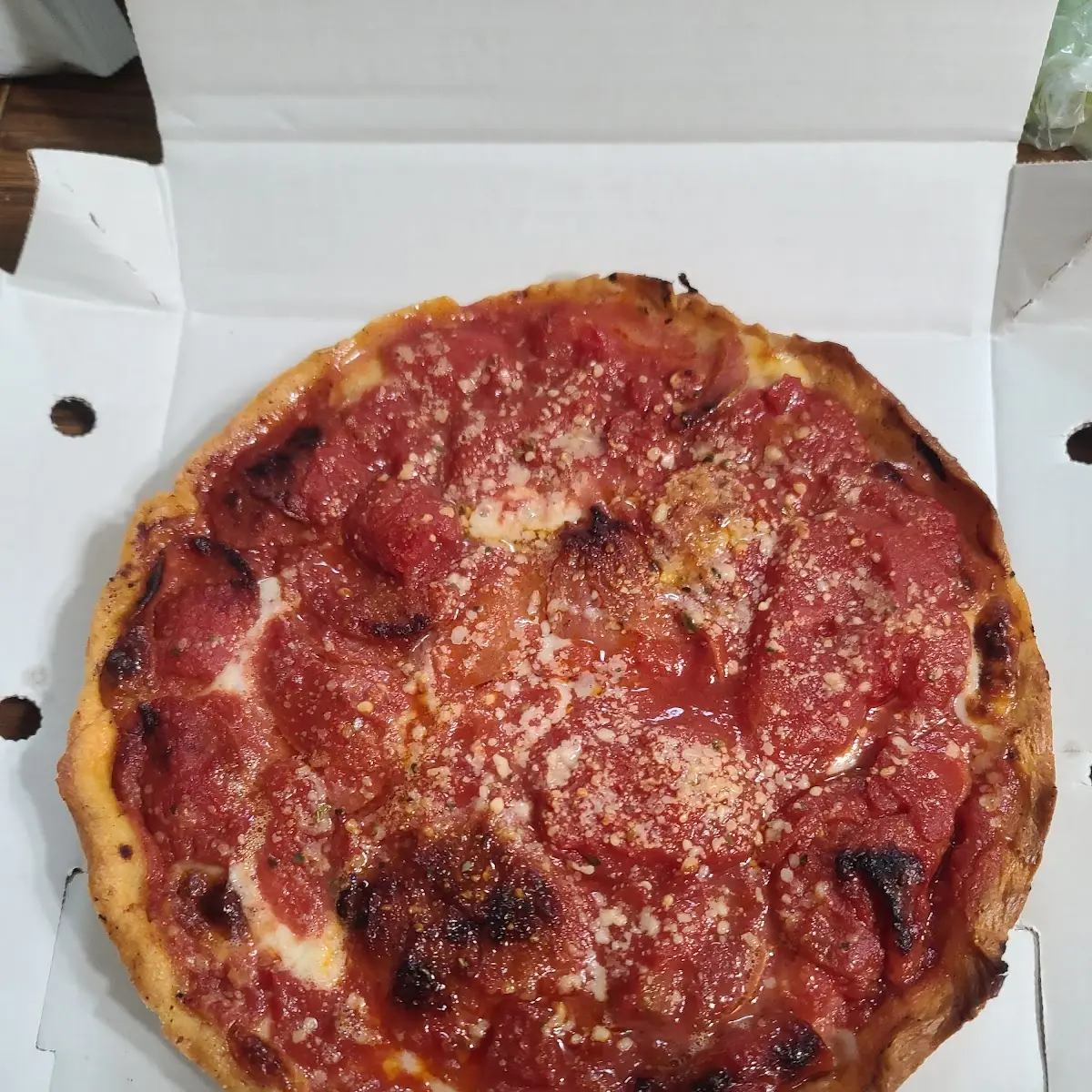 Pepperoni Deep Dish Cheese Pizza