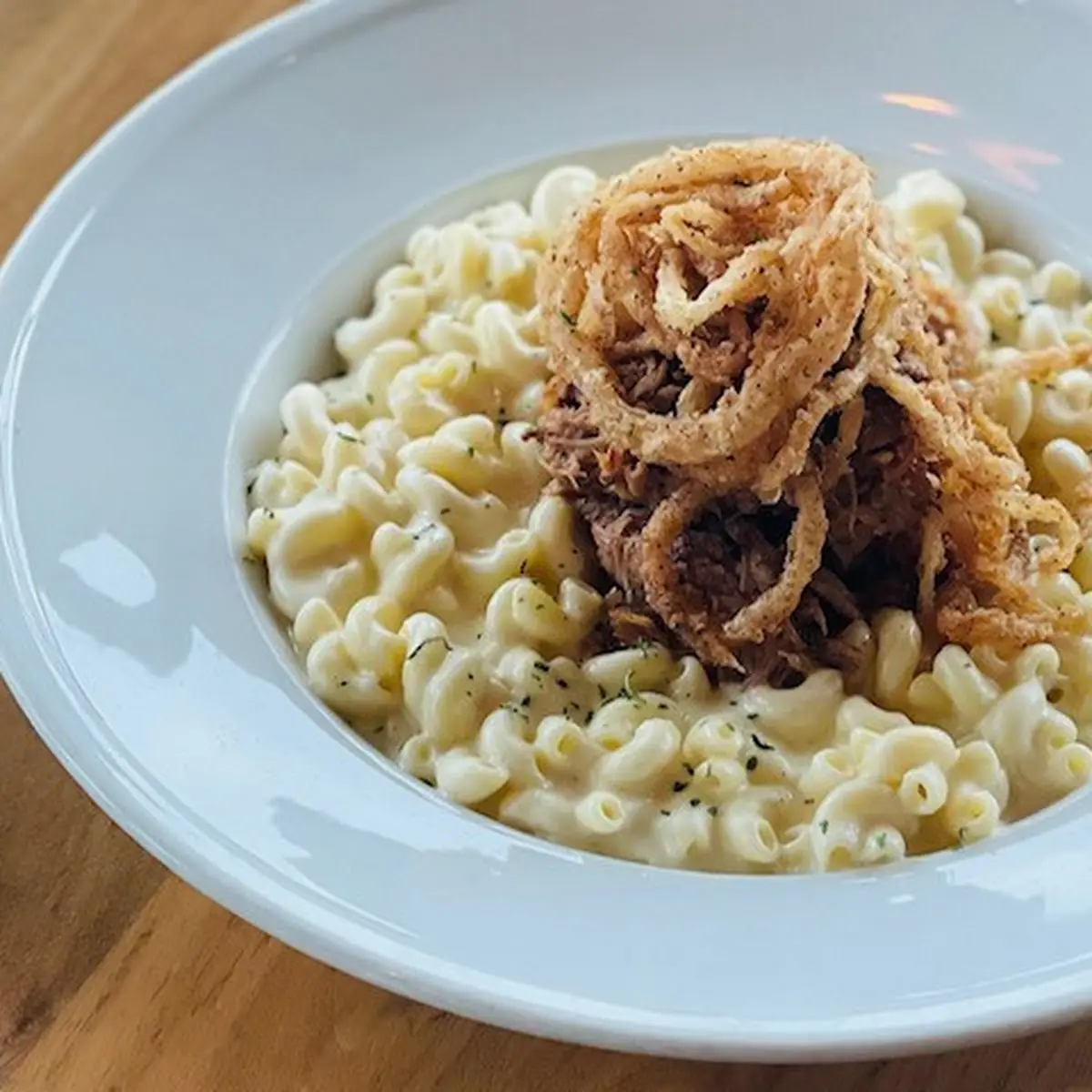 Crispy Carnitas Mac & Cheese