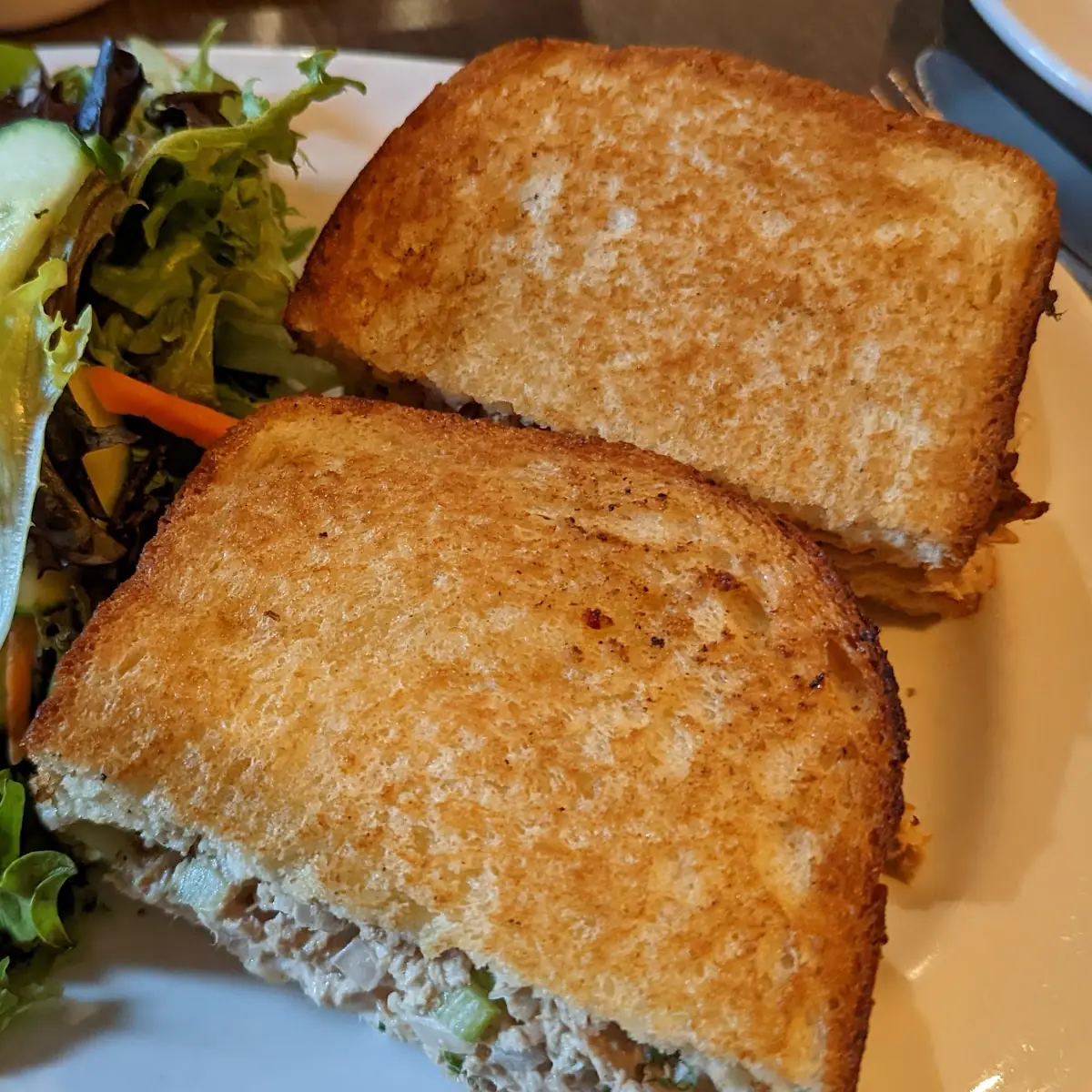 Tuna Melt with Salad