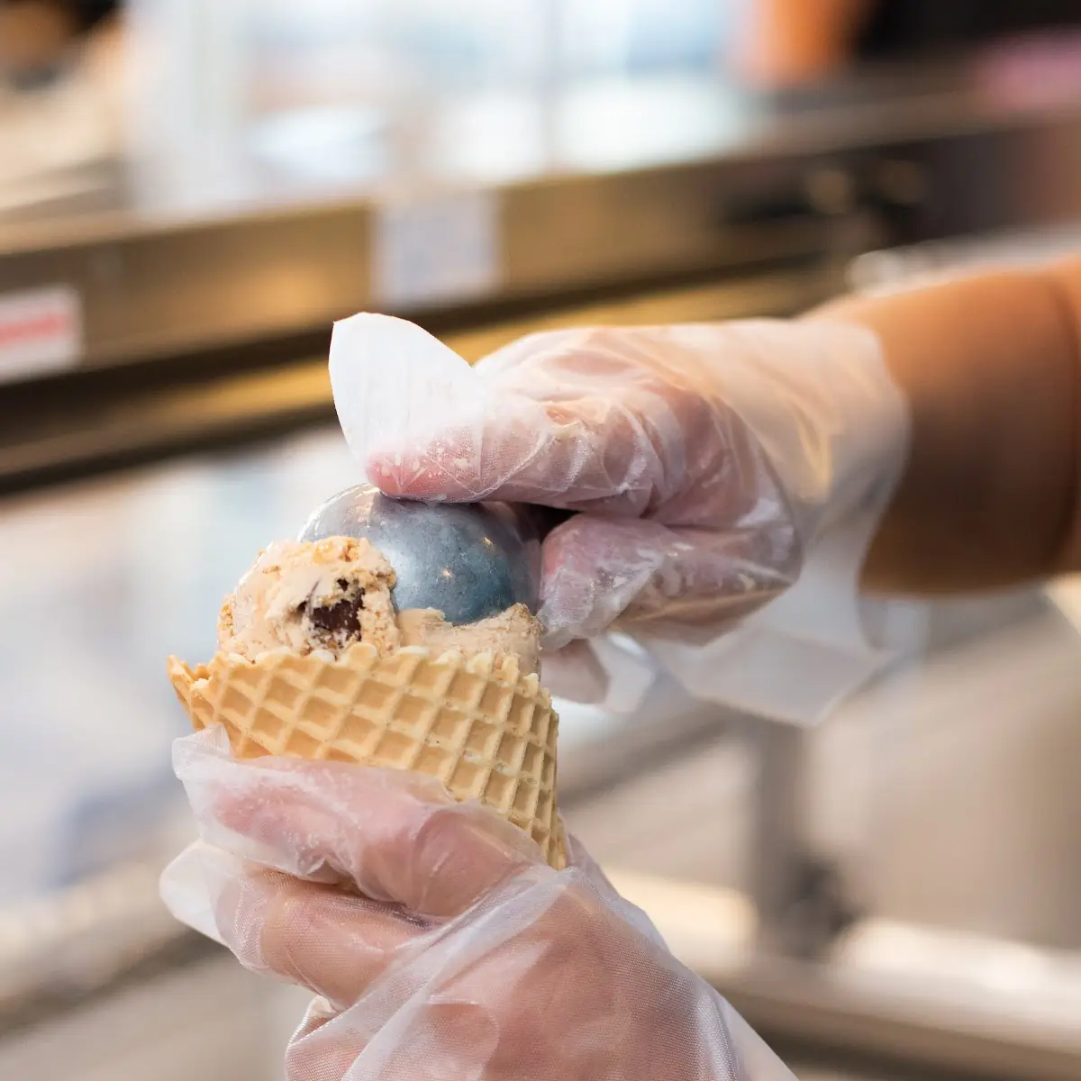 Blueberry Waffle Cone