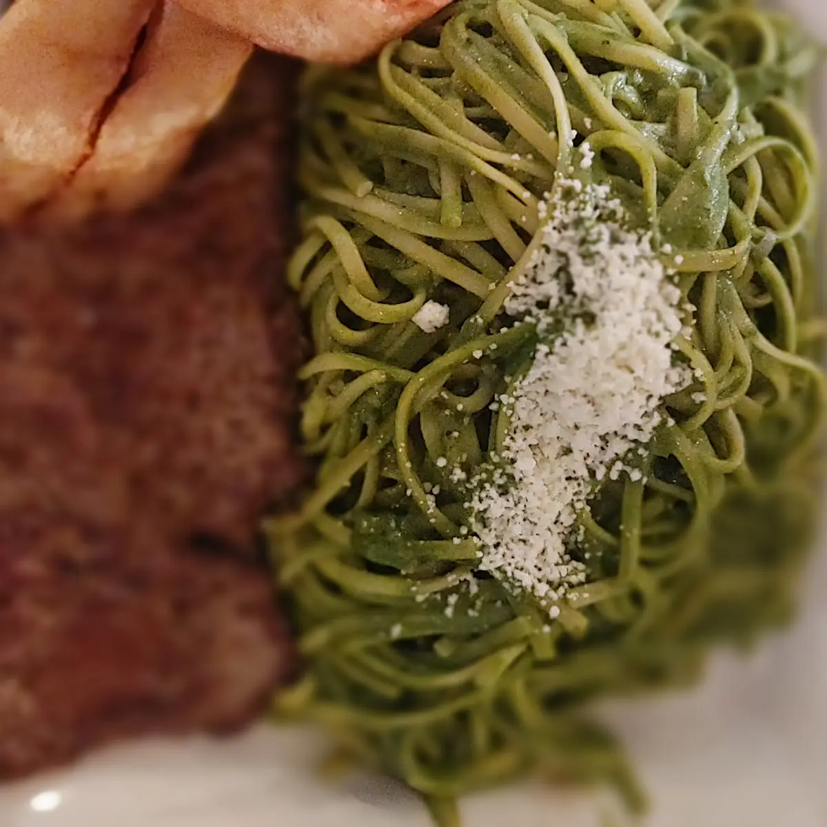 Tallarin Verde Con Pescado
