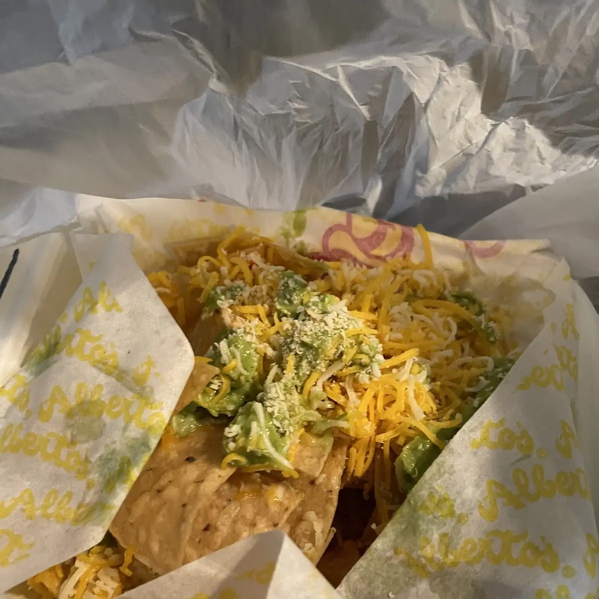 Chips Guacamole and Cheese