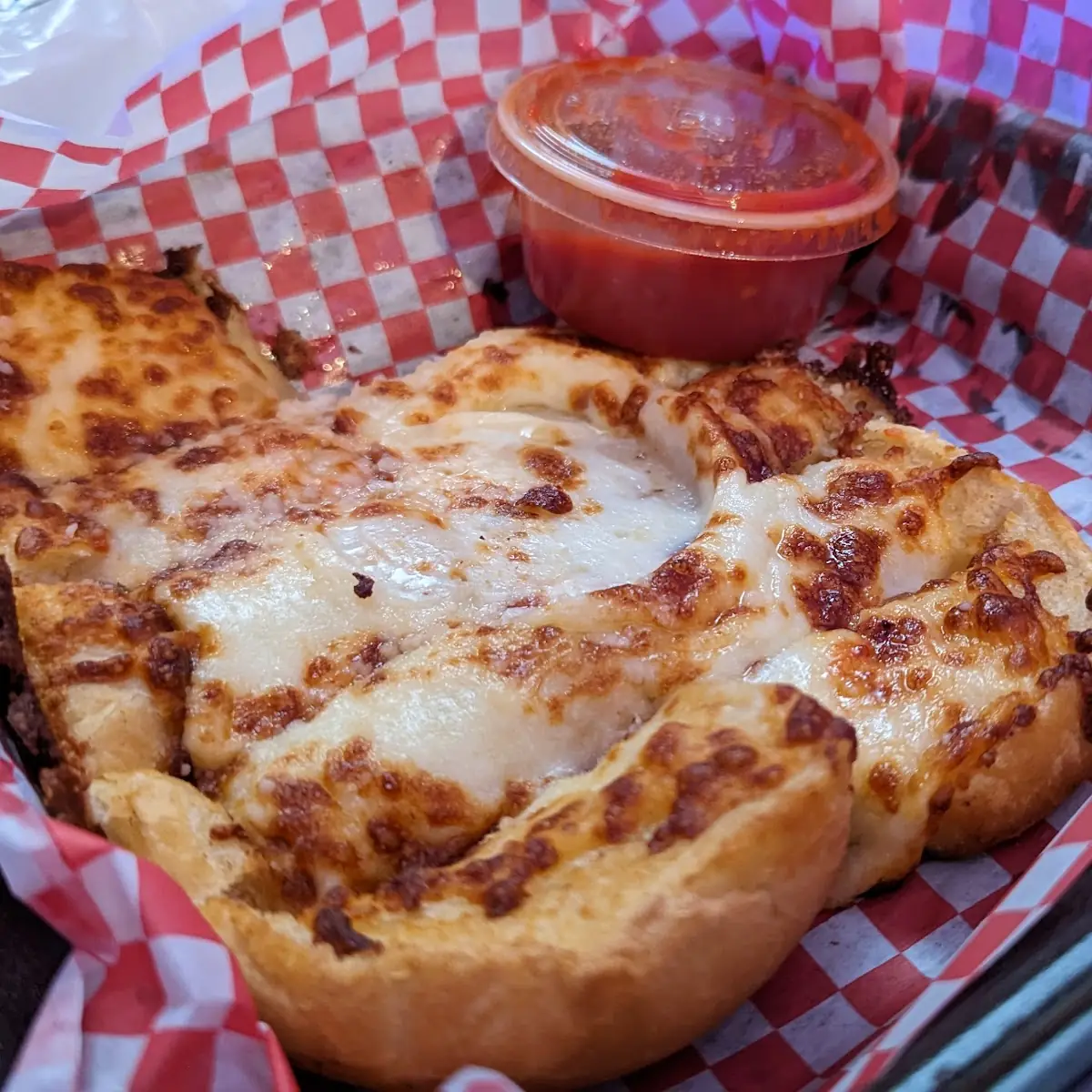 Cheesy Bread with Garlic Butter and Mozzarella Cheese