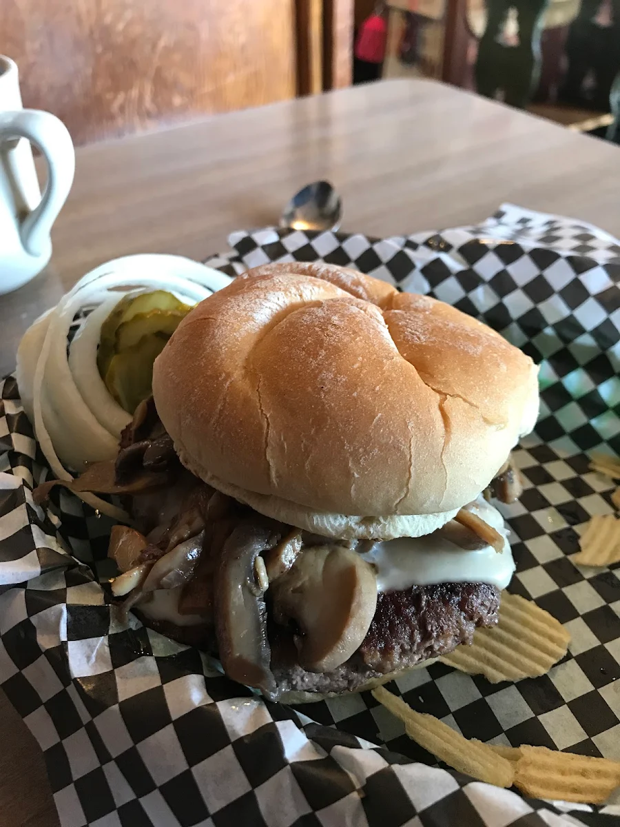 Modified Mushroom Swiss Burger