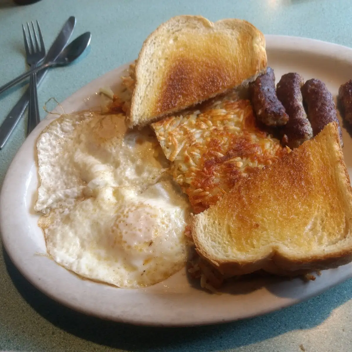 With Hash Browns and Toast