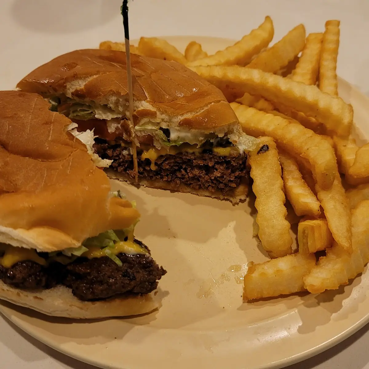 Cheese Burger & Fries
